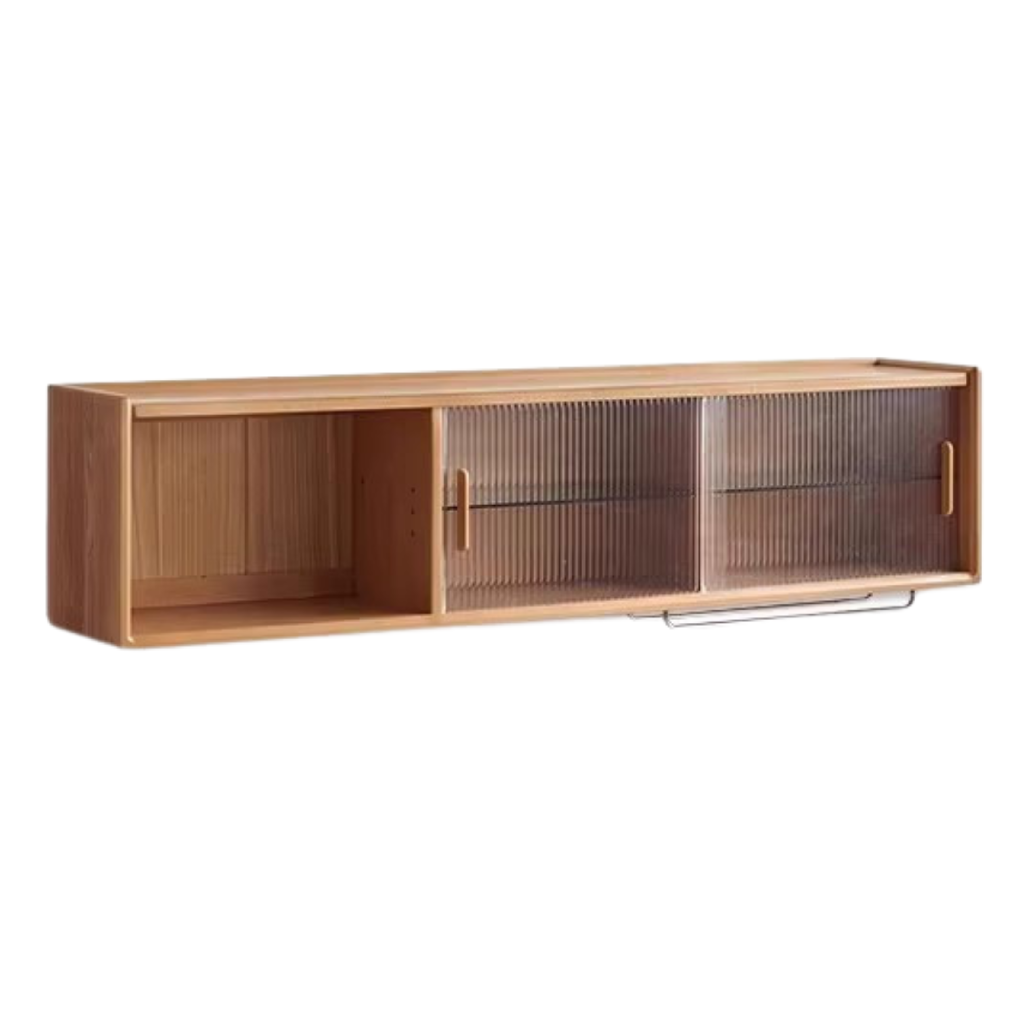 Solid Beech Wood Wall Mounted Sideboard Cabinet - Rustic Storage Locker for Entryway, Living Room & Dining Room Organization