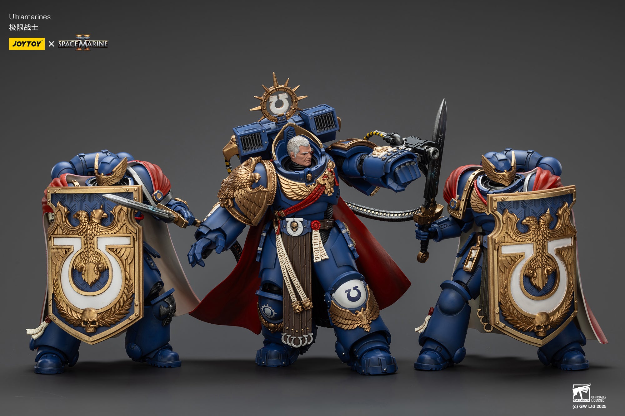 Pre Order 1/18 JOYTOY Warhammer 40K Ultramarines Marneus Calgar Action Figure with Victrix Honour Guard - Collectible Miniature for Tabletop Gaming, Display & Warhammer 40K Fans