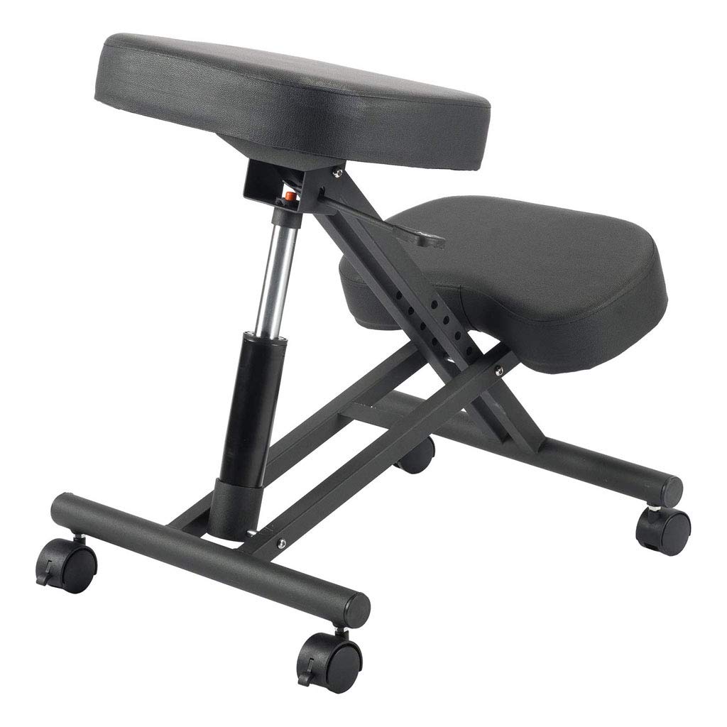 Ergonomic Kneeling Chair - Adjustable Posture Corrector Stool for Home & Office Work, Thick Comfortable Cushion with Angled Seat Design | Perfect for Back Pain Relief, Meditation & Long Sitting Sessions