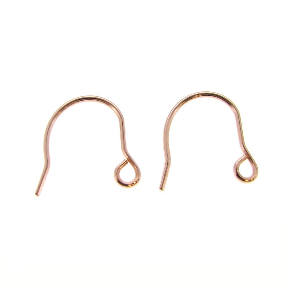 14K Rose Gold Filled French Hook Ear Wires - 4 Pack Jewelry Findings for Dangle Earrings | DIY Earring Making Supplies | Perfect for Handmade Jewelry Crafting & Gift Making