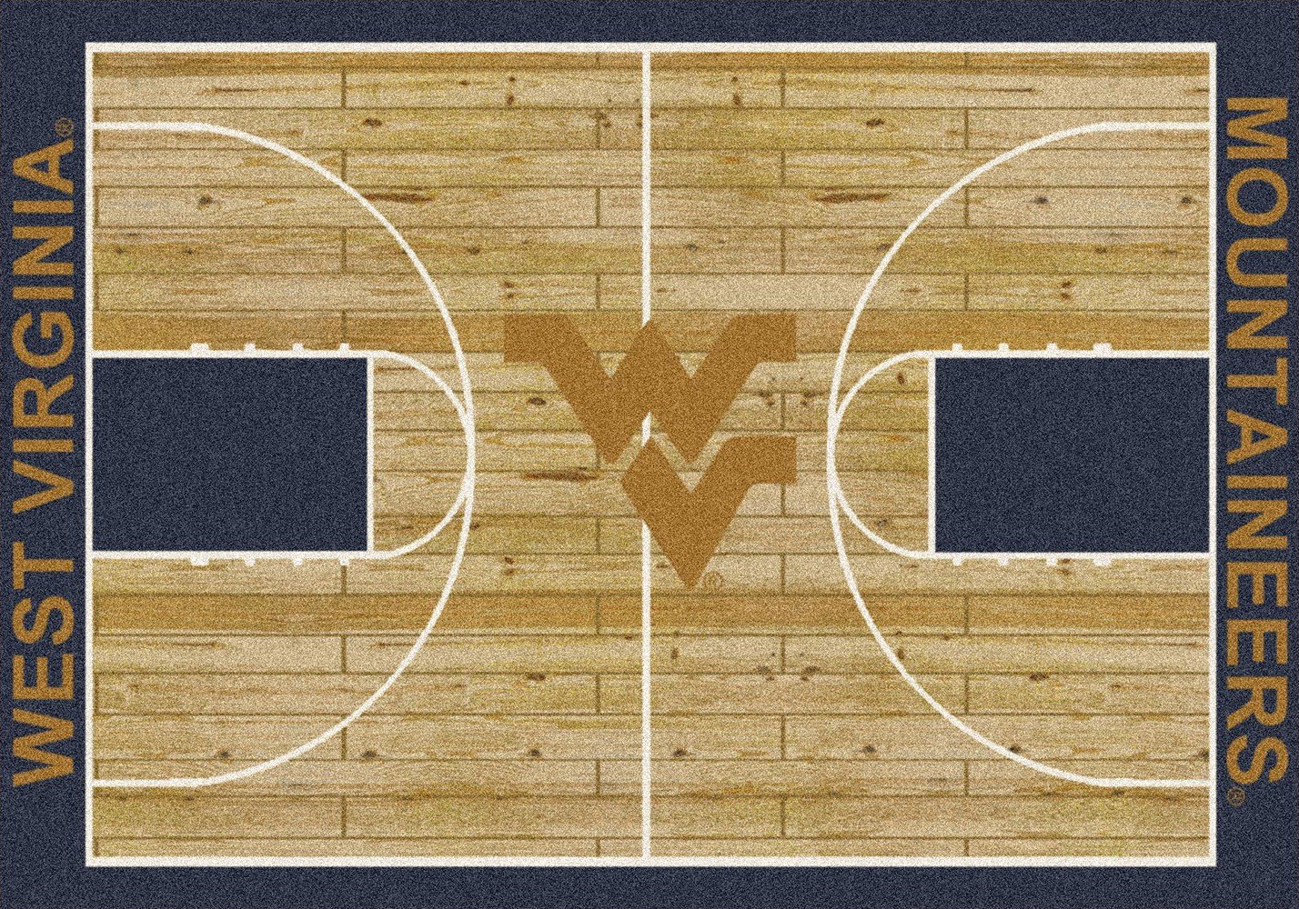 West Virginia Mountaineers NCAA College Team Logo Floor Mats - Non-Slip Home Gym Rug for Basketball Fans & Game Room Decor - Perfect for Dorm, Man Cave, and Sports Themed Rooms