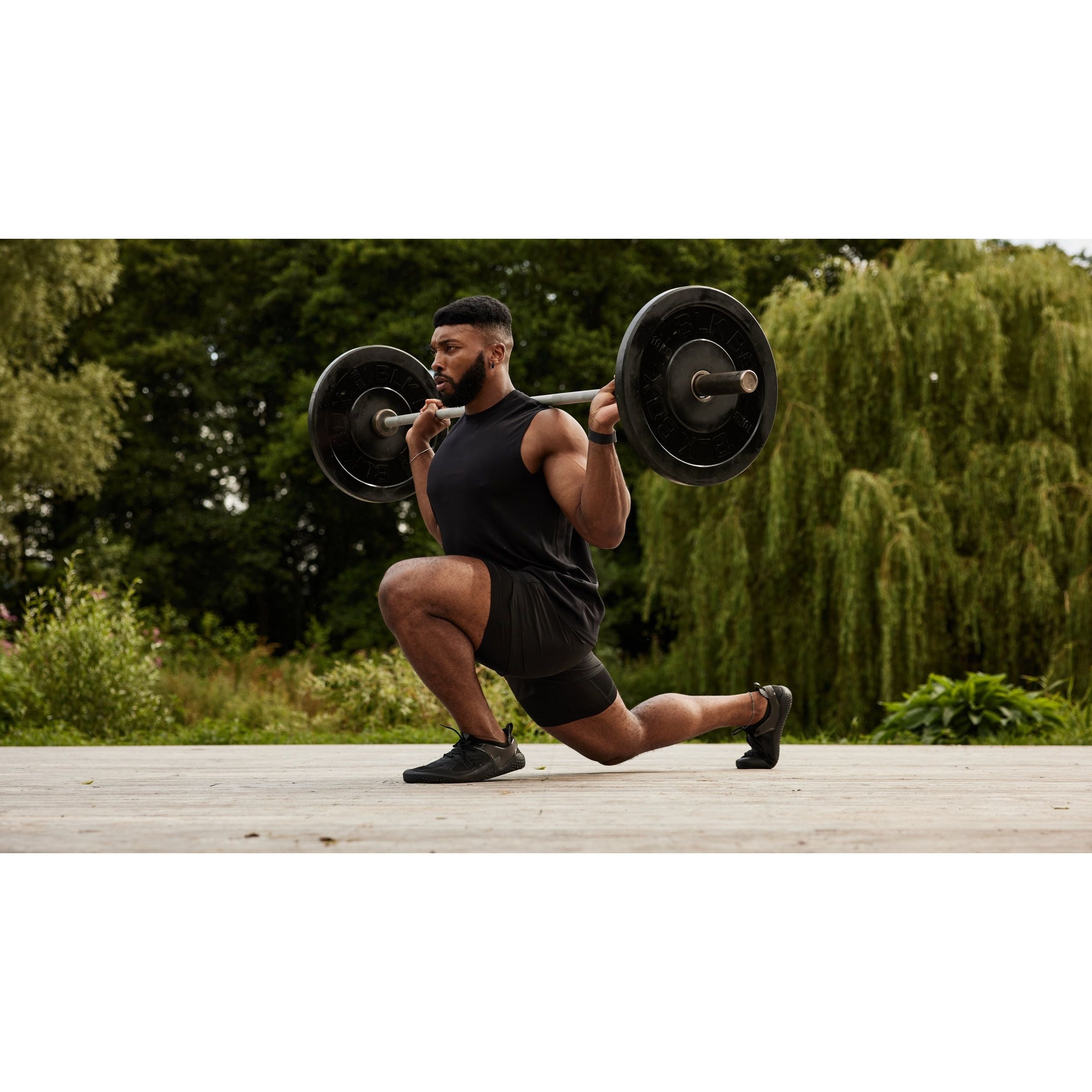 Vivobarefoot Men's Motus Strength Barefoot Shoes in Obsidian - Lightweight & Flexible for Gym, Running & Cross Training