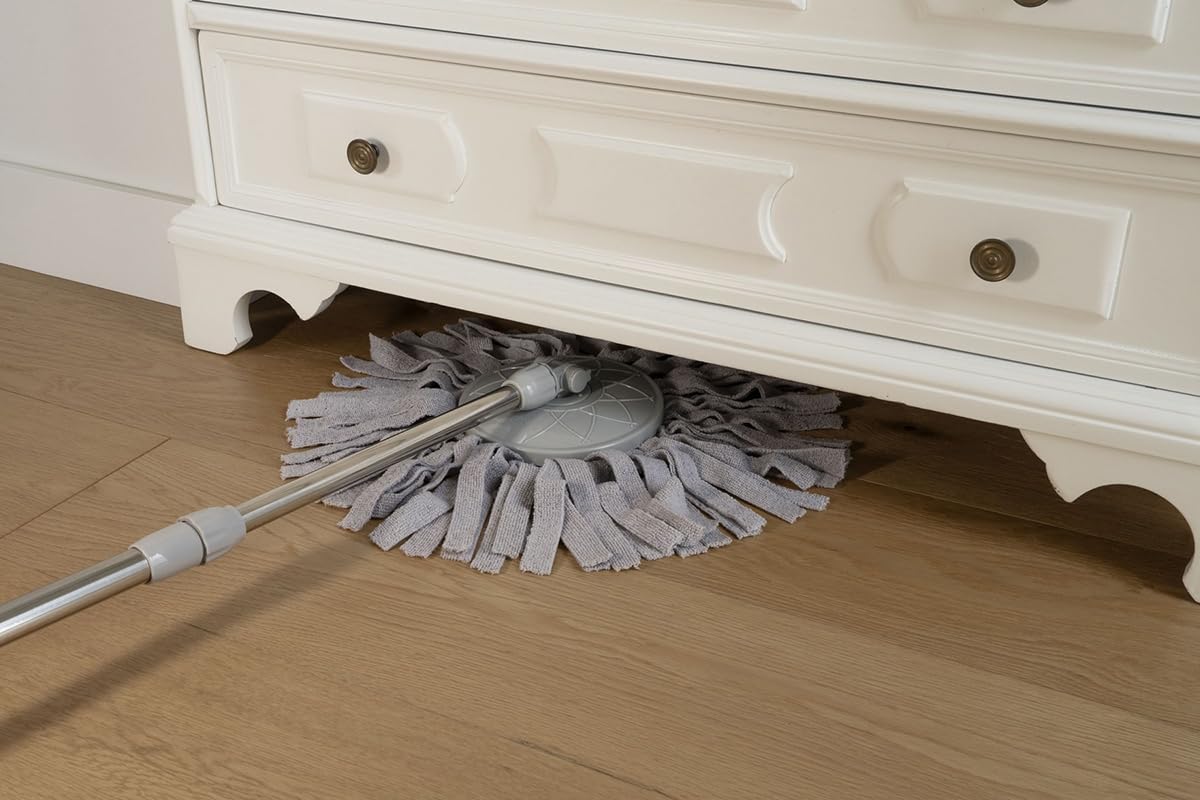 ROTOMOP 5.0 Microfiber Power Mop & Bucket Kit with Wash & Dry System - Effortless Floor Cleaning for Hardwood, Tile & Laminate Floors