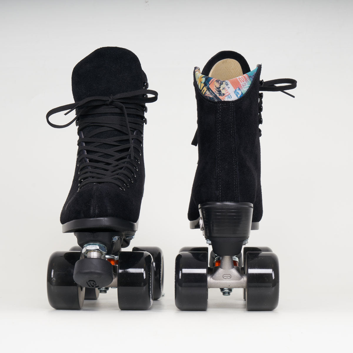 Moxi Lolly Black Roller Skates for Women - Premium Outdoor & Indoor Quad Skates with Leather Boot - Perfect for Rink, Park, Street Skating & Roller Derby
