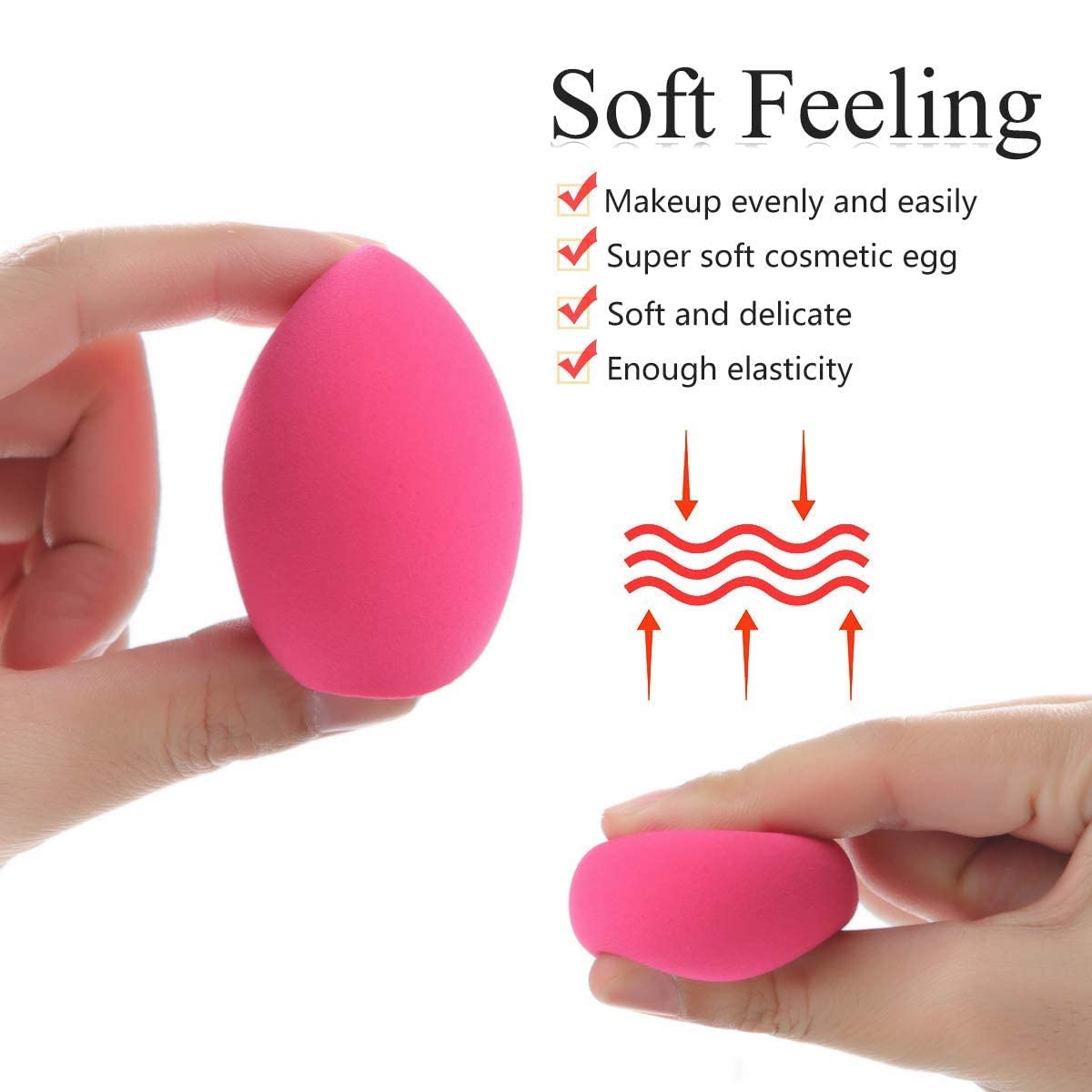 MASTADI Beauty Blender Sponge - 9 Pack Makeup Sponges for Foundation, Concealer & Blending - Soft Latex-Free Cosmetic Sponge Applicators - Perfect for Liquid, Cream & Powder Makeup Application