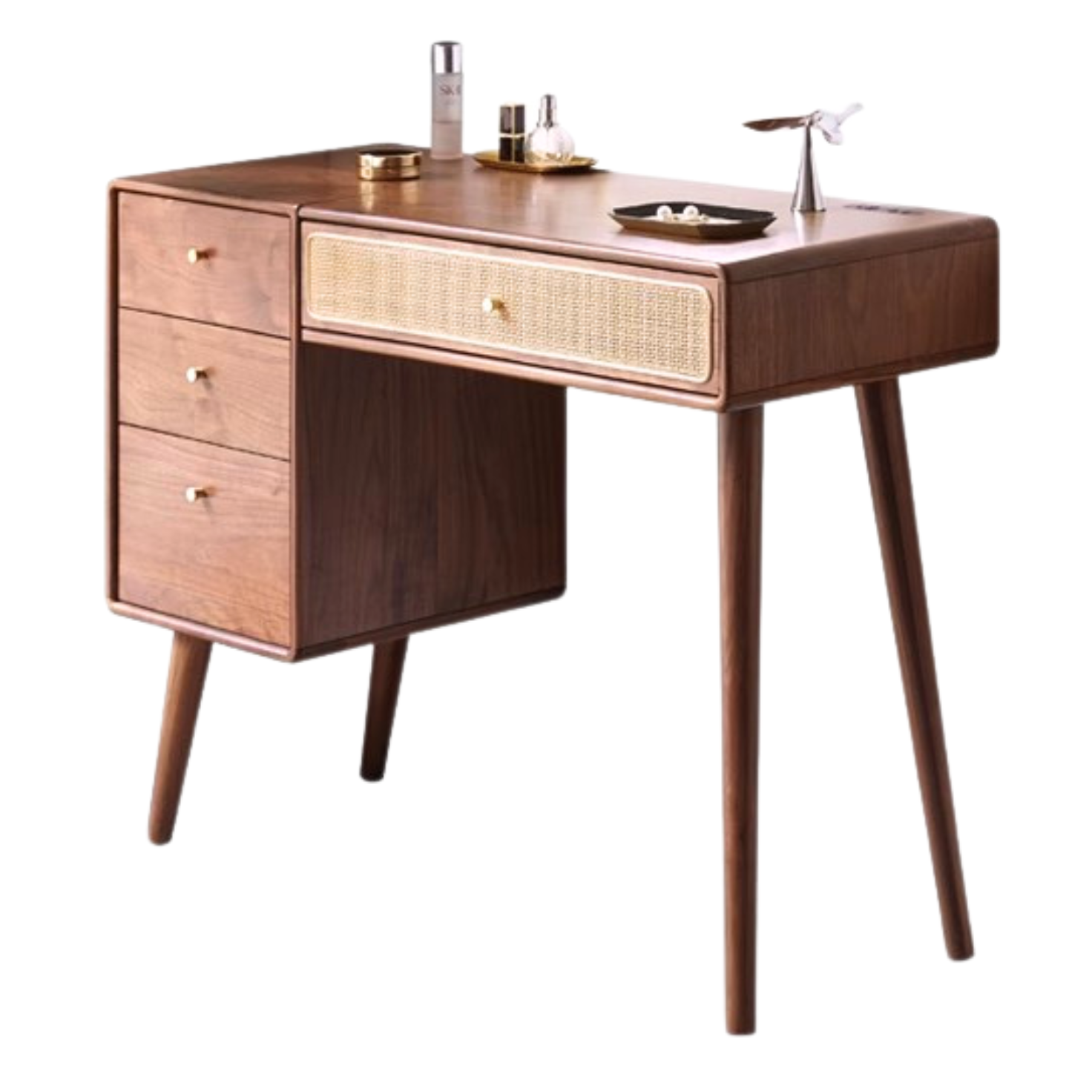 39.4x15.8x29.2 inch / 100x40x76 сm / Rich Dark Walnut color / Makeup table