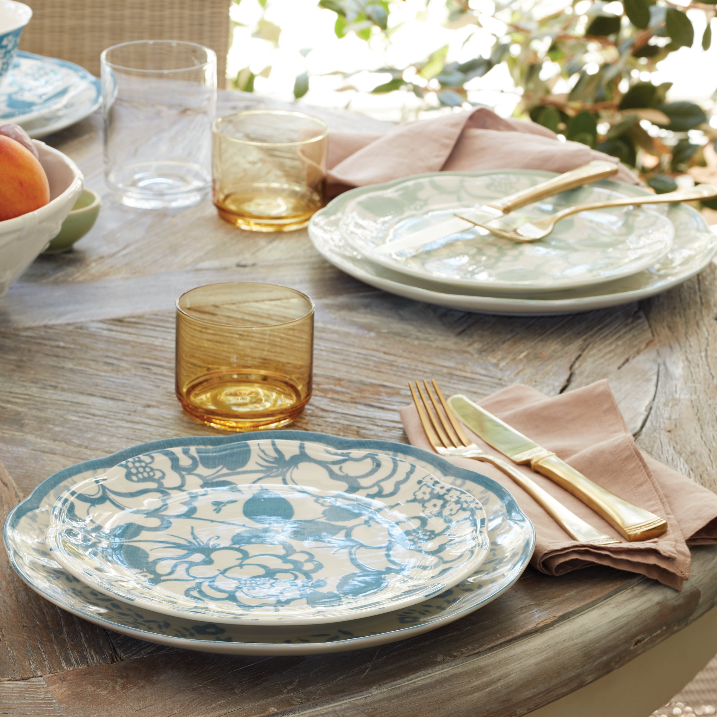 Butterfly Meadow Cottage Sage 12-Piece Dinnerware Set - Elegant Floral Tableware for Everyday Dining & Special Occasions