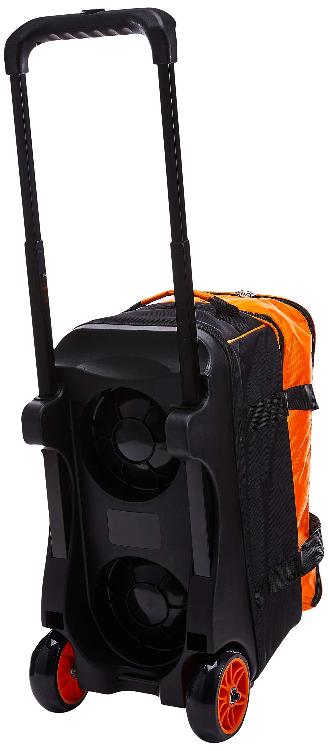 Brunswick Edge Double Roller Bowling Bag for Men & Women - Durable Orange Bowling Ball Carrier with Wheels - Perfect for League Play & Tournament Travel