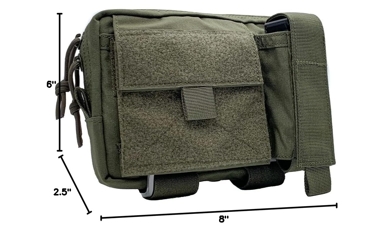 Shellback Tactical Super Admin Pouch - Military Grade MOLLE Utility Pouch for Tactical Gear, Survival Equipment & Outdoor Adventures (Perfect for Hiking, Camping & Airsoft)