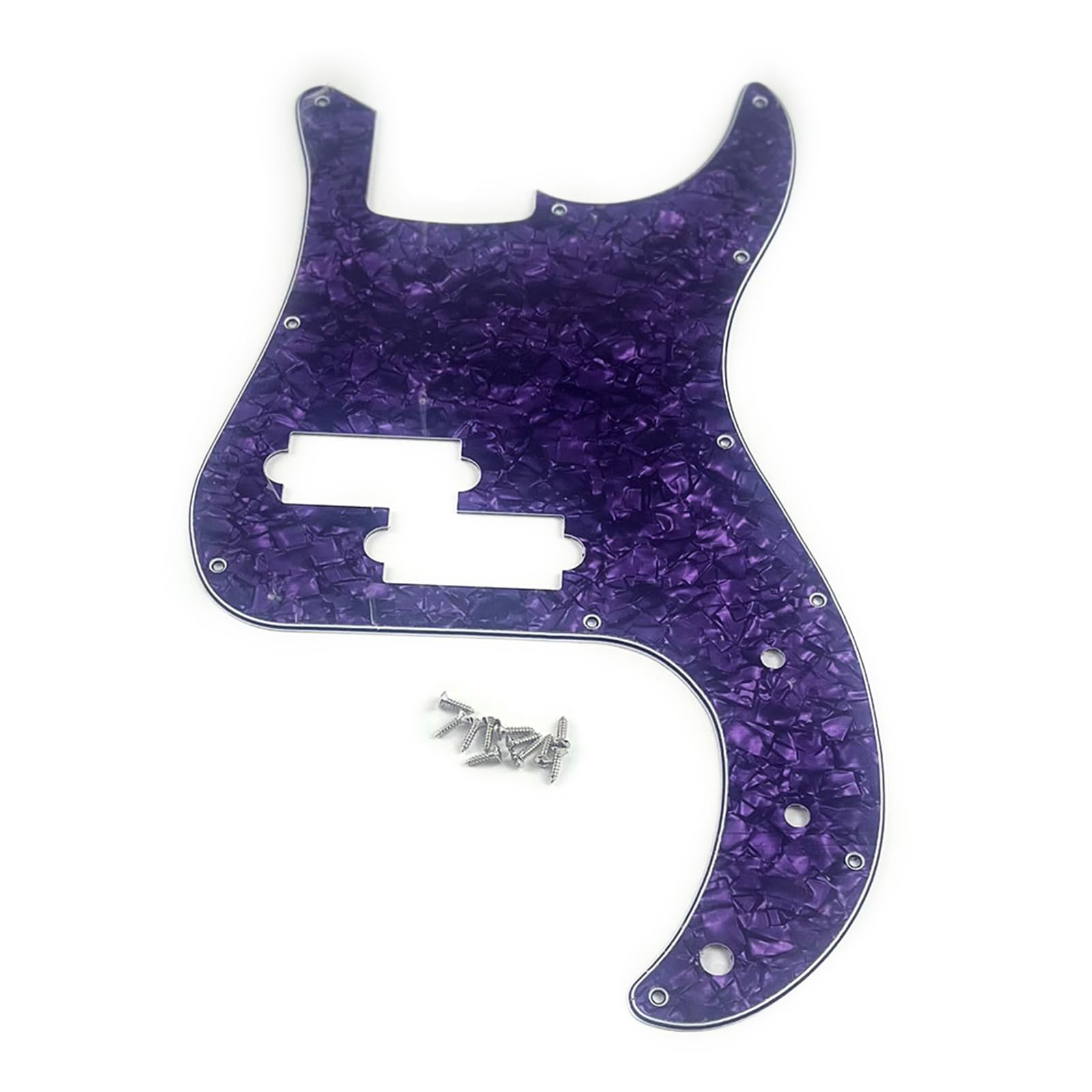 11 Hole Electric Bass Pickguard - 4 String Standard Bass Scratch Plate for Fender Jazz & Precision Bass - Perfect for DIY Guitar Upgrades & Repairs