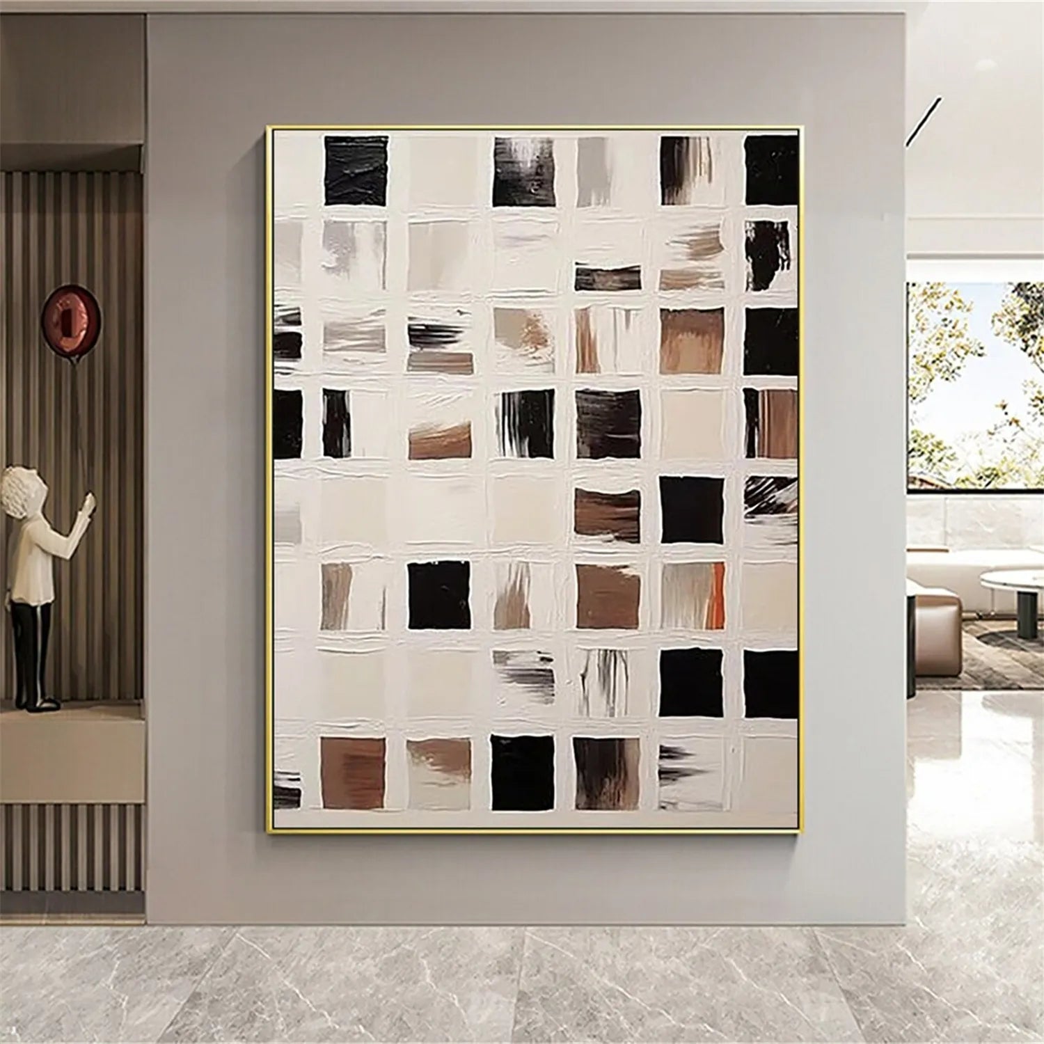 Abstract Tranquility Art Painting #WS143 - Modern Wall Decor for Living Room, Bedroom & Office - Handmade Canvas Artwork for Home & Office Decor