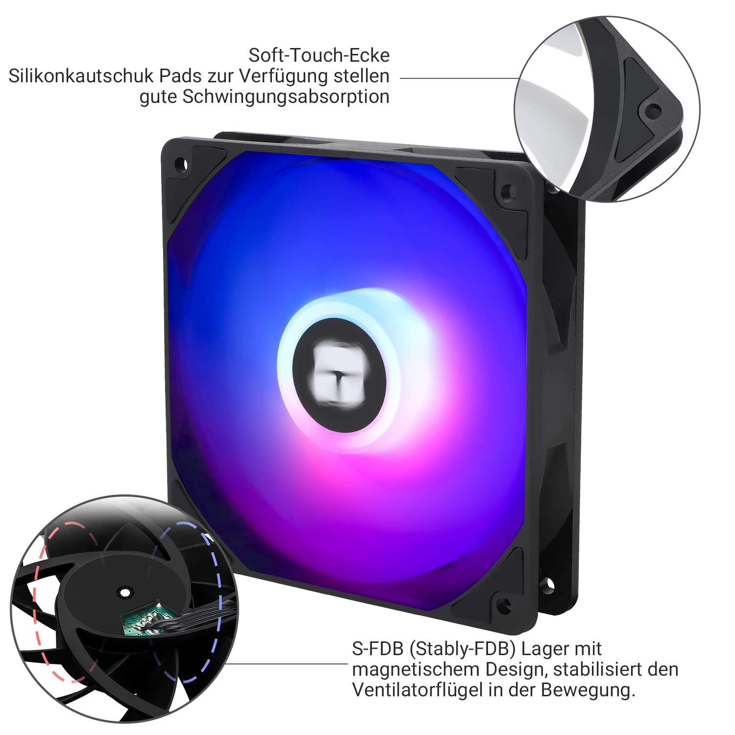 Thermalright TL-C12C-S 120mm ARGB PWM Case Fan - 3 Pack | High Performance S-FDB Bearing, Ultra Silent 1500RPM Cooling | Perfect for PC Gaming Rigs, Workstations & Custom Computer Builds