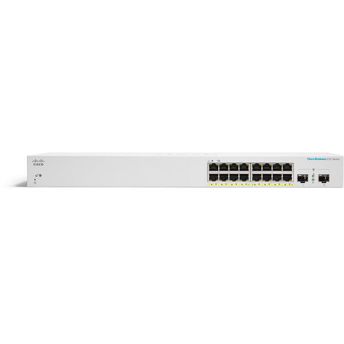 Cisco CBS220 16-Port Gigabit PoE+ Managed Network Switch with 2G Uplink & SFP Ports - Ideal for Small Business & Office Networking
