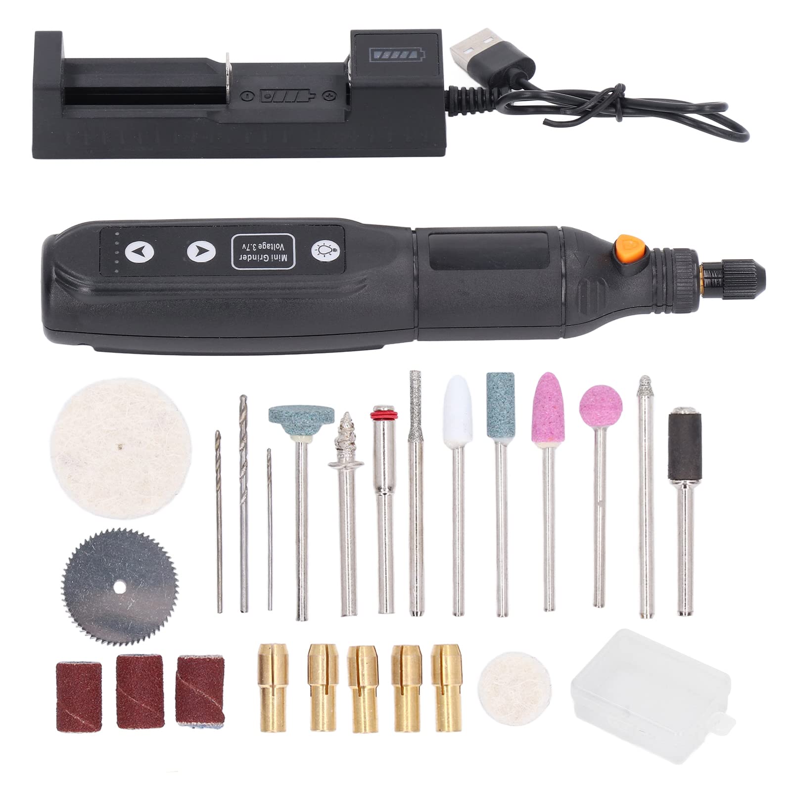 3.7V Mini Electric Drill - USB Rechargeable Cordless Rotary Tool with Masonry Drill Bits for DIY, Woodworking, Jewelry Making & Home Repairs | Perfect for Crafting, Hobby Projects & Small Fixes