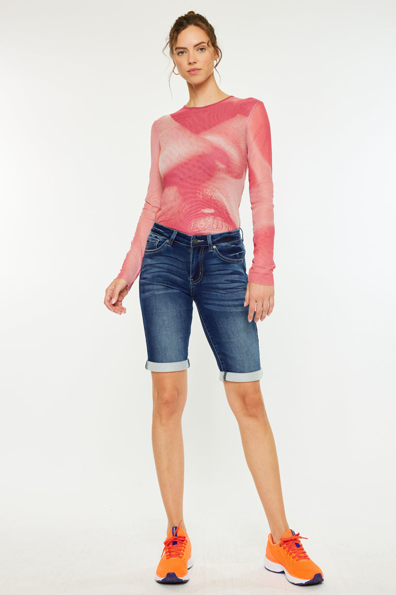 Riley Mid Rise Bermuda Shorts for Women - Comfortable Casual Summer Shorts with Pockets - Perfect for Beach, Travel, and Everyday Wear