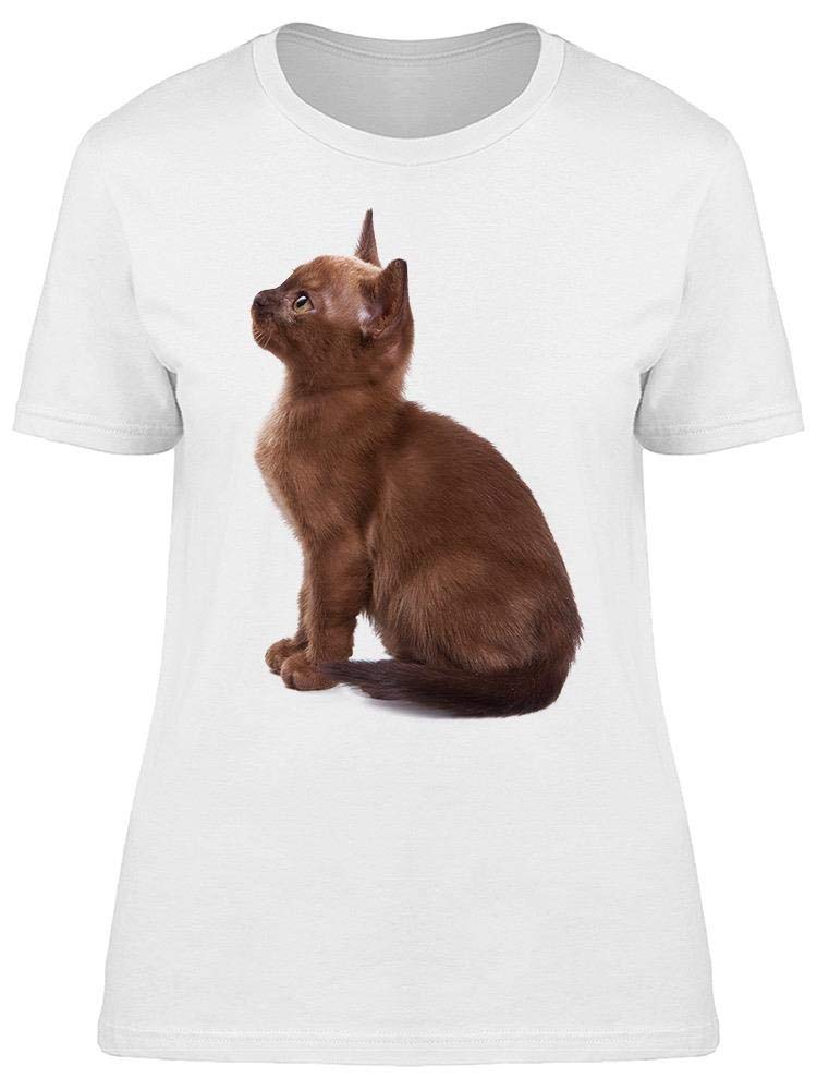 Burmese Cat Side Print T-Shirt for Women - Cute & Comfortable Casual Wear for Cat Lovers