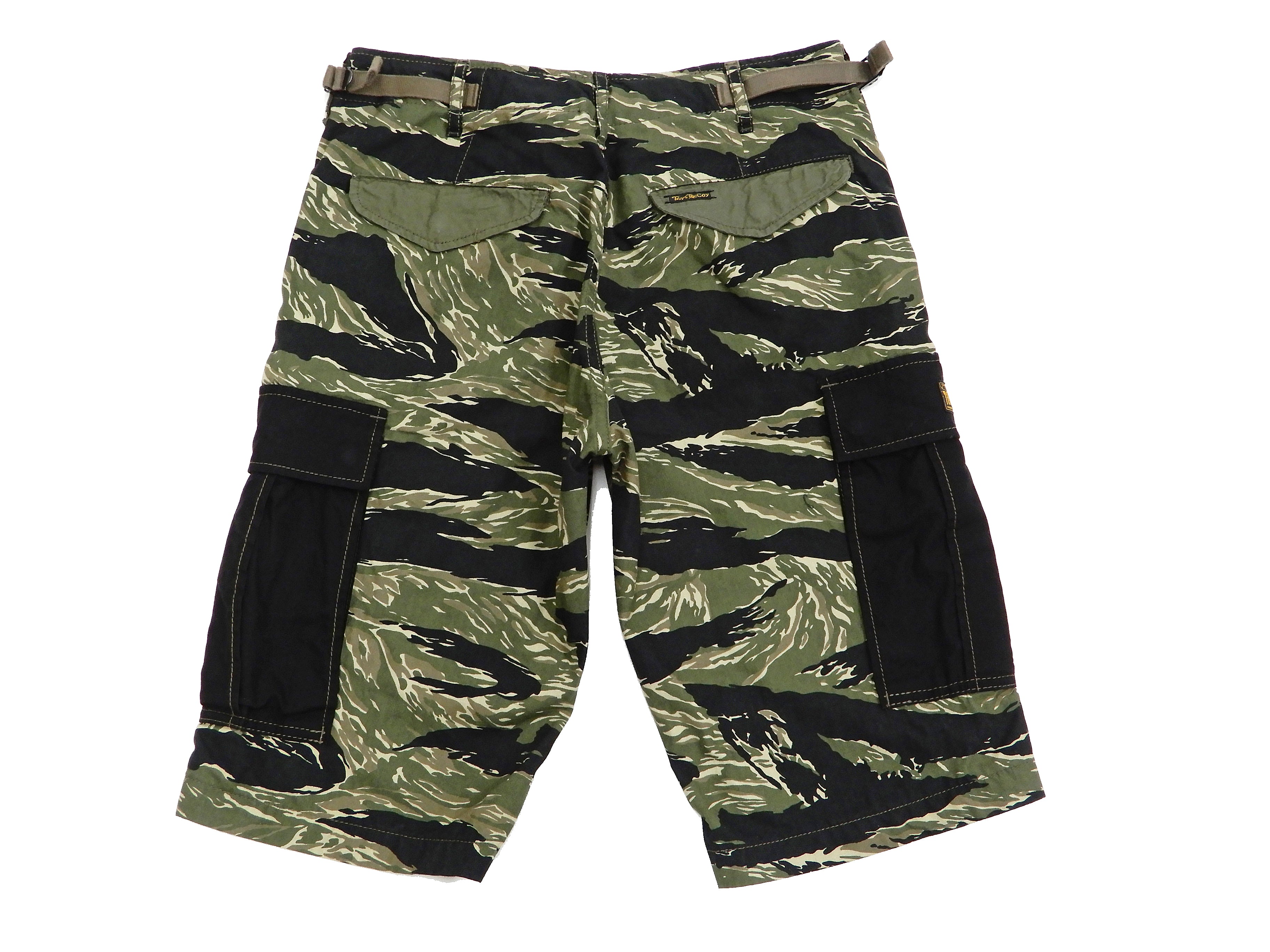 TOYS McCOY Men's Military Cargo Shorts - Tiger Stripe Camouflage Tactical Shorts TMP1902 | Durable Outdoor Hiking & Adventure Wear for Men