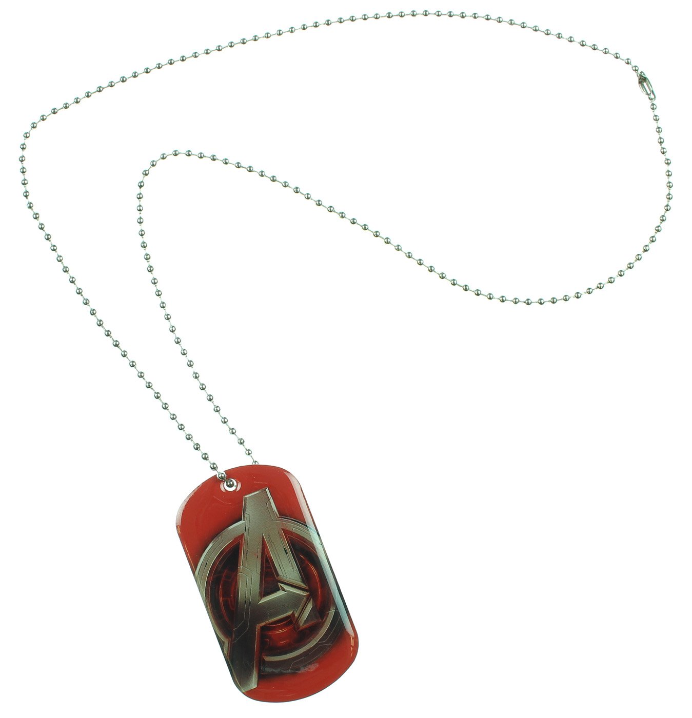 Avengers Age of Ultron Logo Dog Tag Necklace - Stainless Steel Superhero Pendant for Men & Women - Perfect for Cosplay, Gifts, and Marvel Fans Collection