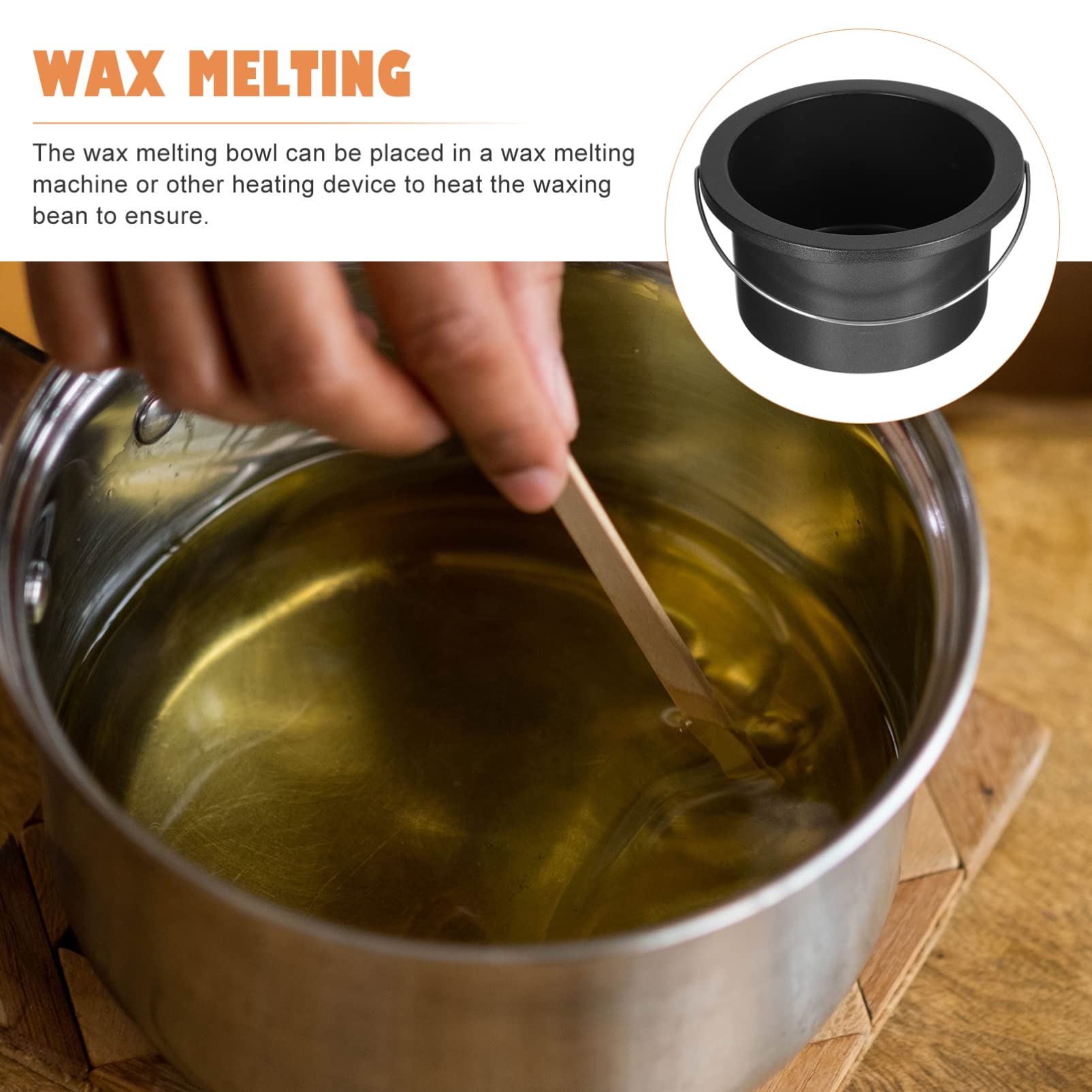 Minkissy 3-Piece Wax Melting Machine Inner Pot Set - Aluminum Replacement Heating Pot for Hot Wax Warmer, Candle Wax Supplies - Perfect for DIY Waxing, Candle Making & Hair Removal at Home or Salon