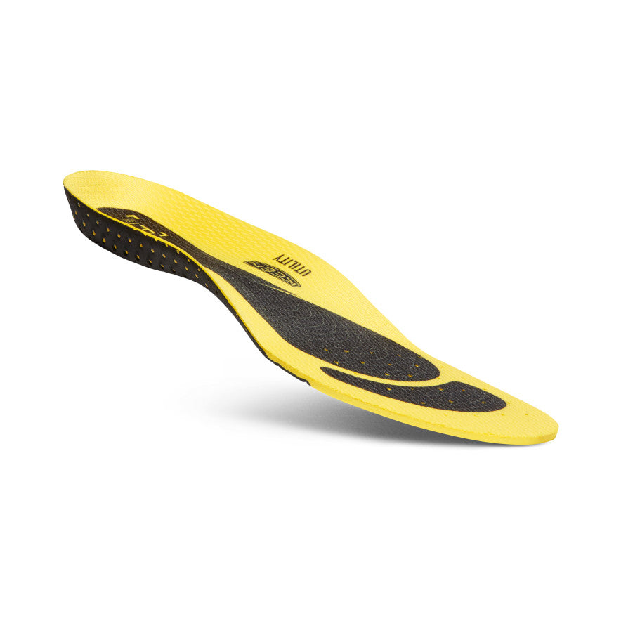 Men's Utility K 10 Replacement Insoles - Comfortable Shock Absorbing Arch Support for Work Boots & Hiking Shoes | Yellow | Perfect for Construction, Warehouse & Outdoor Activities