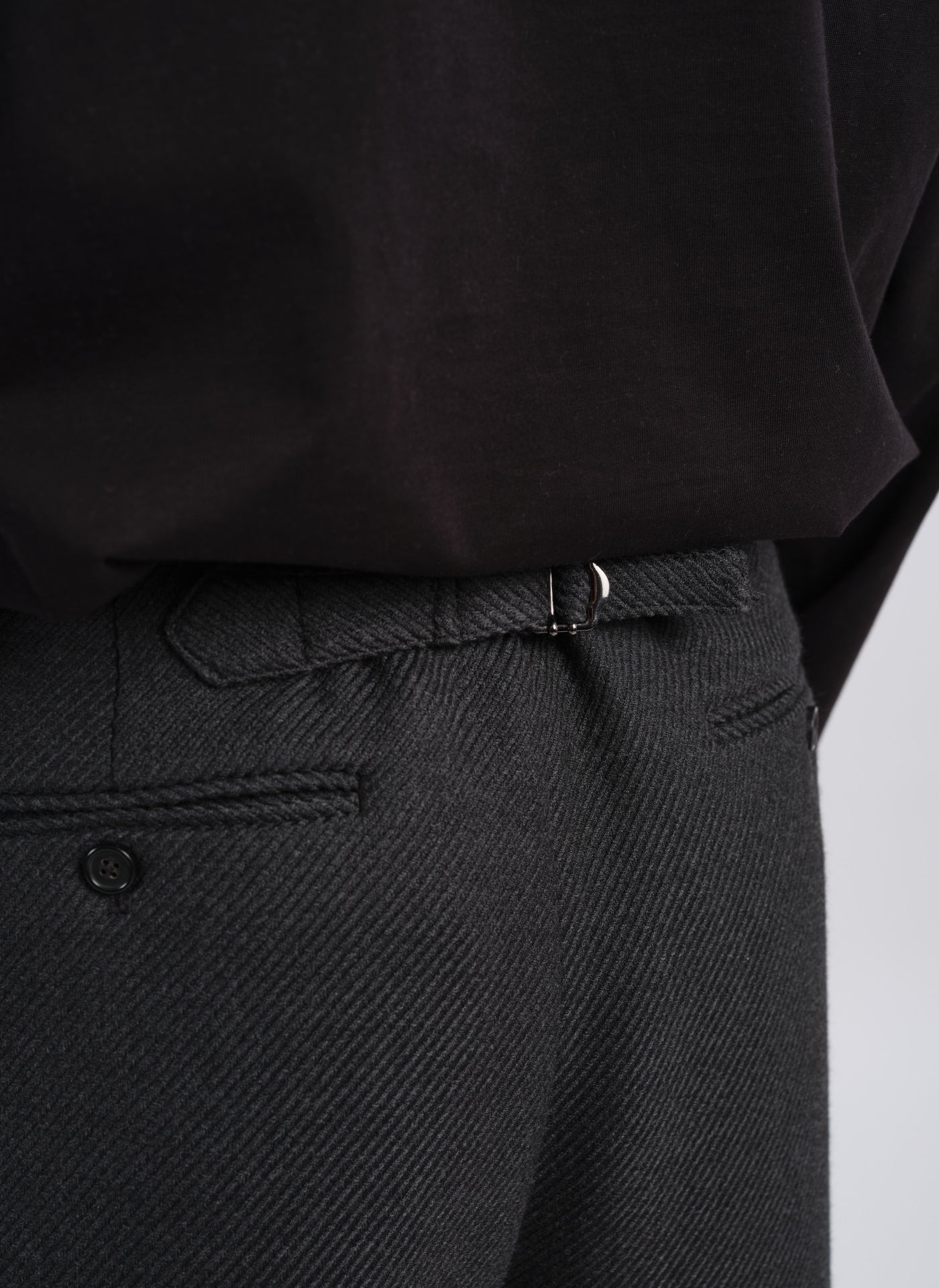Premium Marzotto Wool Straight Full-Length Officer Pants for Men - Classic Dress Pants for Business, Office & Formal Occasions