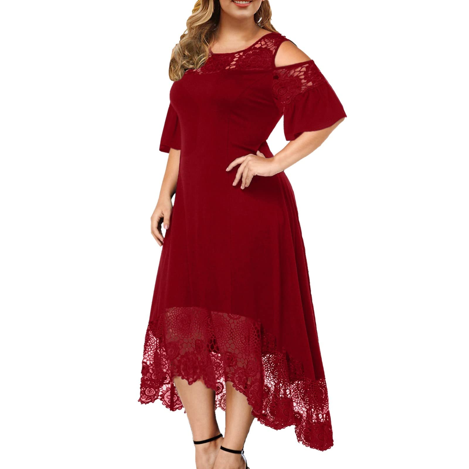 Trendy 2022 Women's Swing Dresses - Round Neck High Waist Casual T-Shirt Dress for Evening & Daily Wear | Perfect for Parties, Dates & Office Outfits