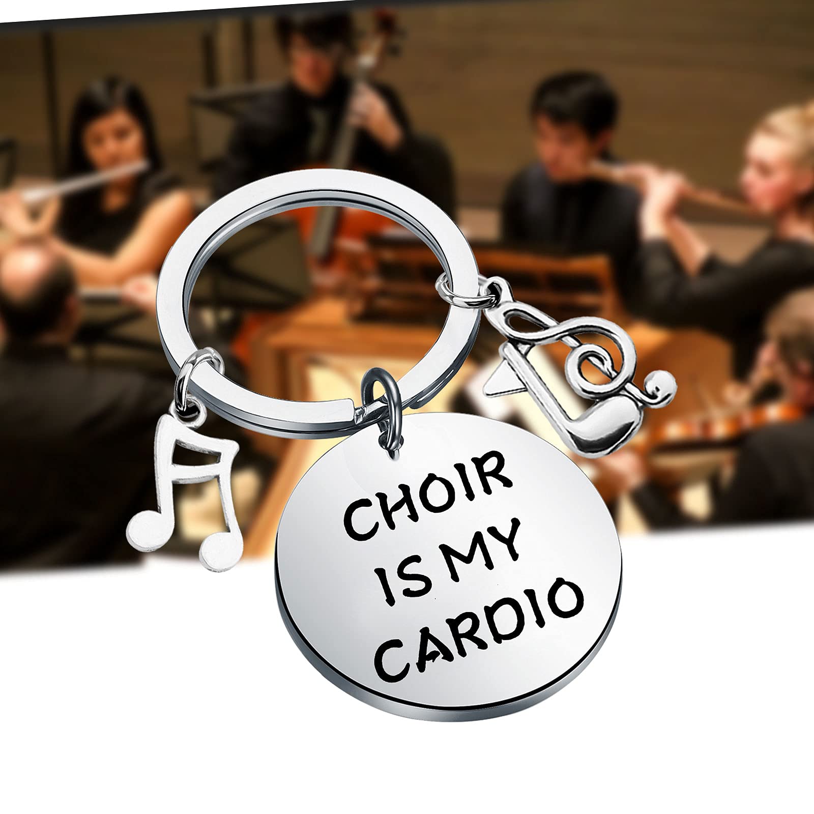 Choir Director Gift Keychain - Music Note Charm for Choir Mom & Choir Lovers - Perfect Choir Member Appreciation Present - Great for Rehearsals, Performances & Music Enthusiasts