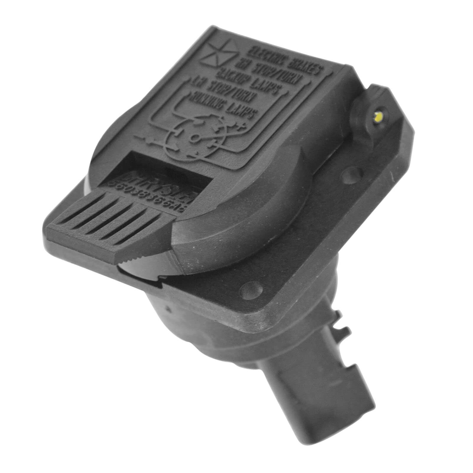 7-Pin Trailer Hitch Wiring Connector & Receptacle Plug - Compatible with Dodge & Jeep Trucks/SUVs - Heavy Duty Towing Electrical Connection for Campers, Boats & Utility Trailers