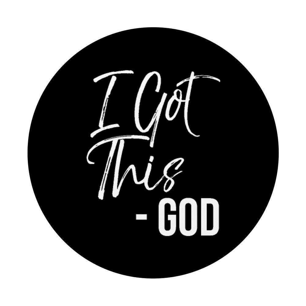 God PopSocket Grip - Christian Faith Bible Quote Swappable PopGrip for Phones & Tablets, Perfect for Daily Use, Church, and Inspirational Moments
