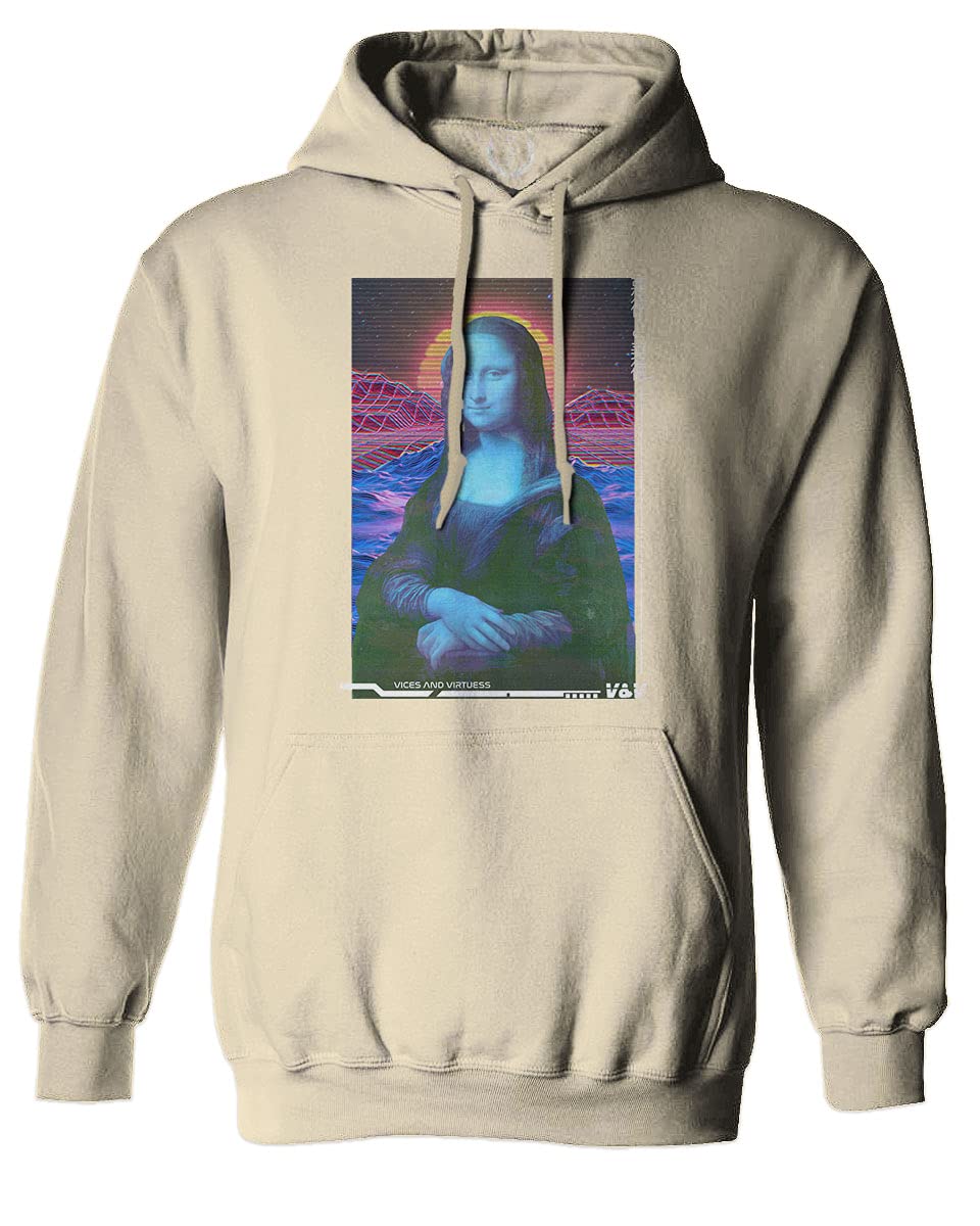 Retro Mona Lisa Aesthetic Art Japanese Anime Vaporwave Hoodie - Stylish Streetwear for Anime Fans & Vaporwave Enthusiasts