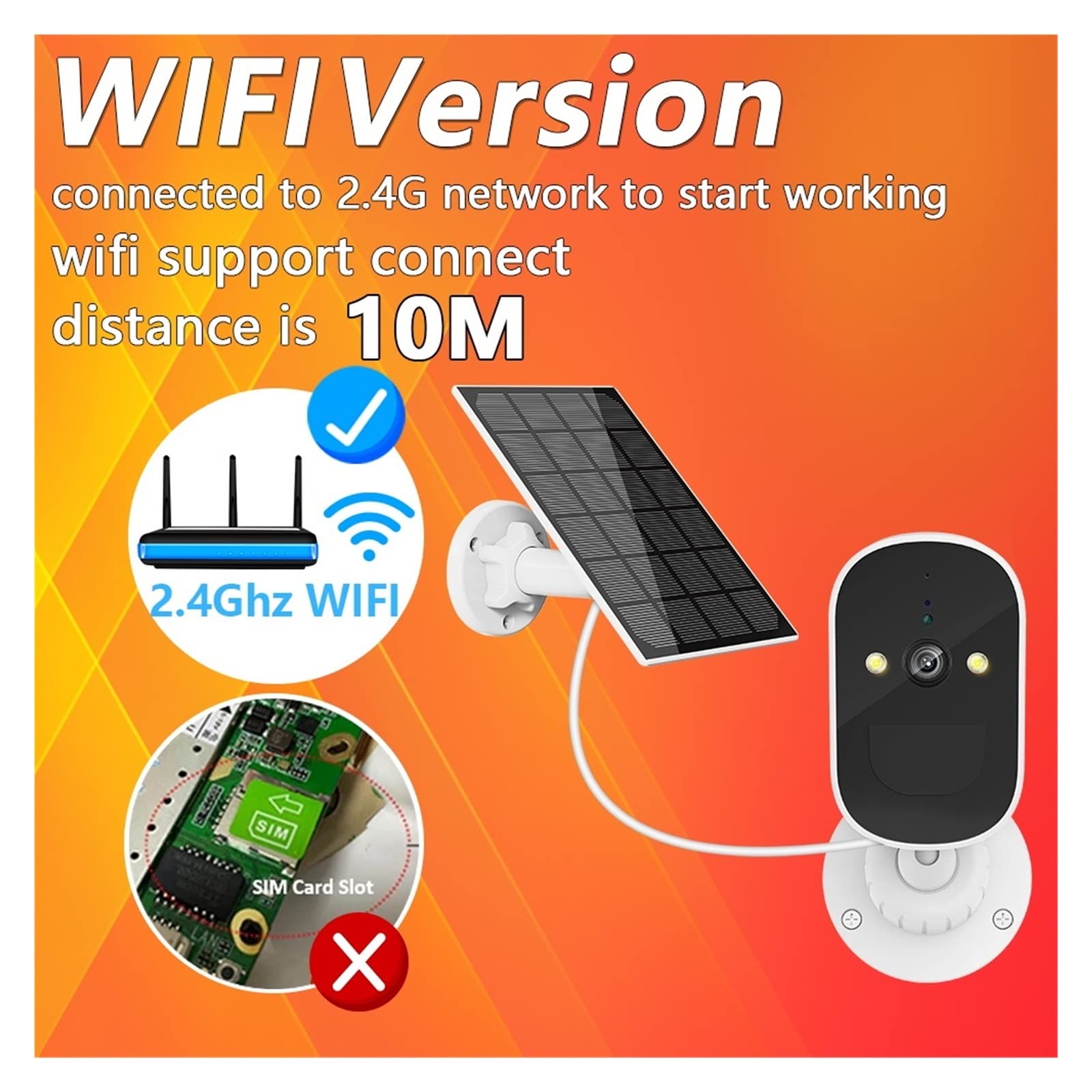 SilteD 5MP Solar Security Camera Outdoor - WiFi Surveillance IP Camera with Rechargeable Battery & 128GB Card - Weatherproof Solar Powered Camera for Home, Business, Yard, and Property Protection