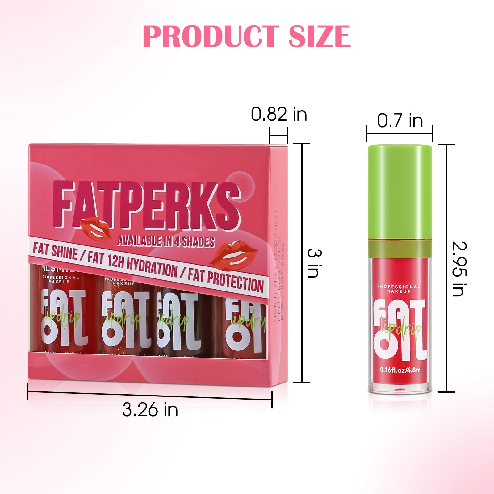 Boobeen 4PCS Lip Gloss Set - Moisturizing Hydrating Tinted Lip Oil, Non-Sticky Lightweight Lip Gloss for High Shine & Plump Lips | Perfect for Women & Girls Daily Wear, Parties, and Makeup Looks