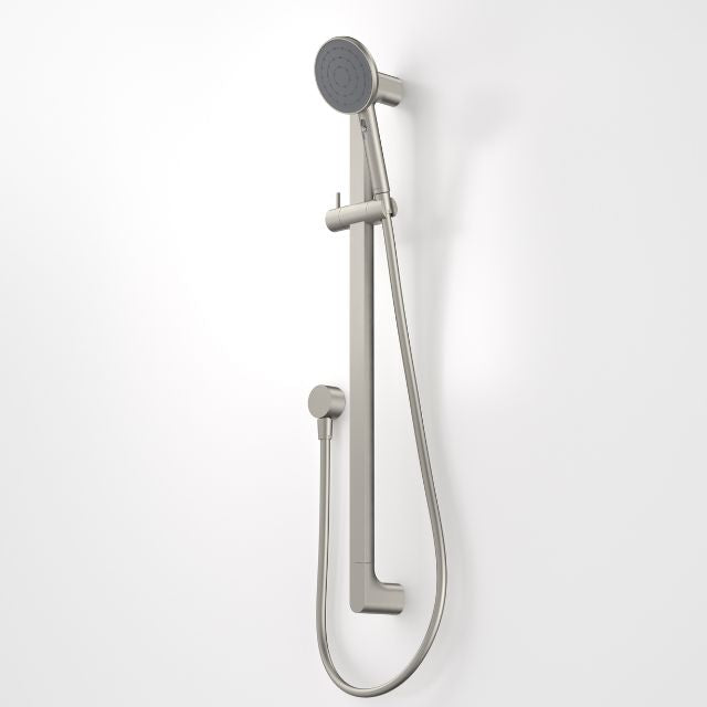 Caroma Urbane II Universal Rail Shower System in Brushed Nickel Finish - Perfect for Modern Bathrooms and Spa-Like Showers
