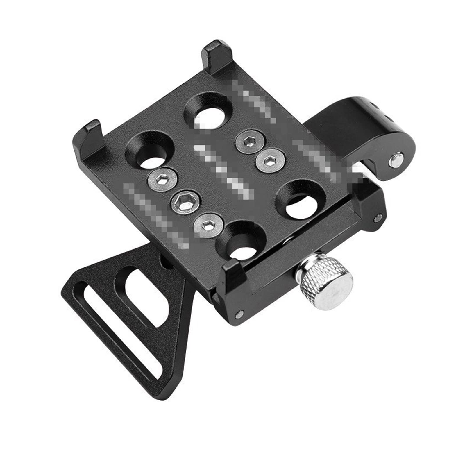 Aluminum Alloy Bike Phone Holder - Universal Motorcycle & Bicycle Handlebar Mount for iPhone & Android - Secure Black Cycling Phone Mount for Outdoor Sports & Commuting
