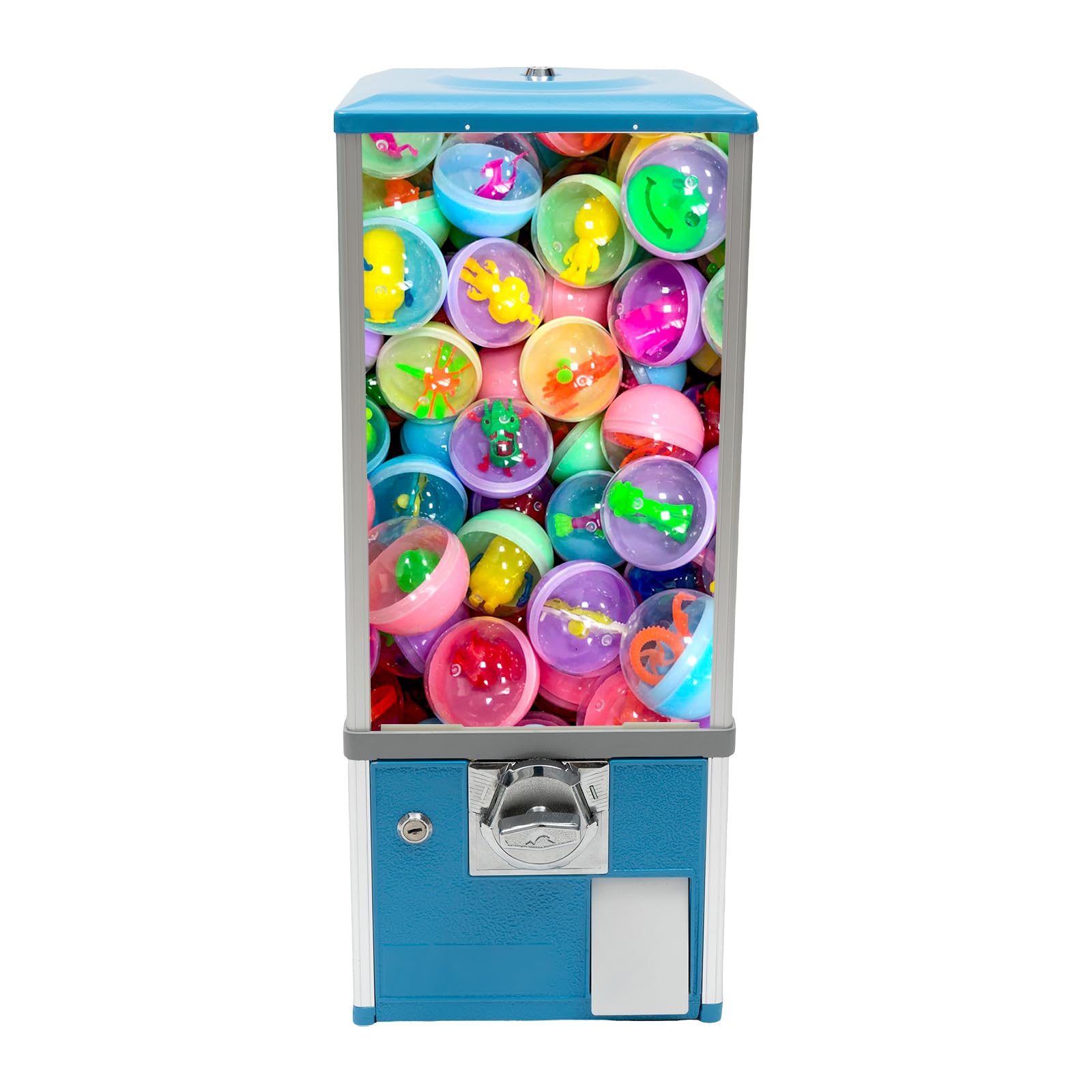 25 Cent Coin Operated Metal Candy Vending Machine - Commercial Candy & Prize Dispenser for Game Rooms, Amusement Parks, Retail Stores (Blue) | Perfect for Arcades, Parties & Small Business Sales