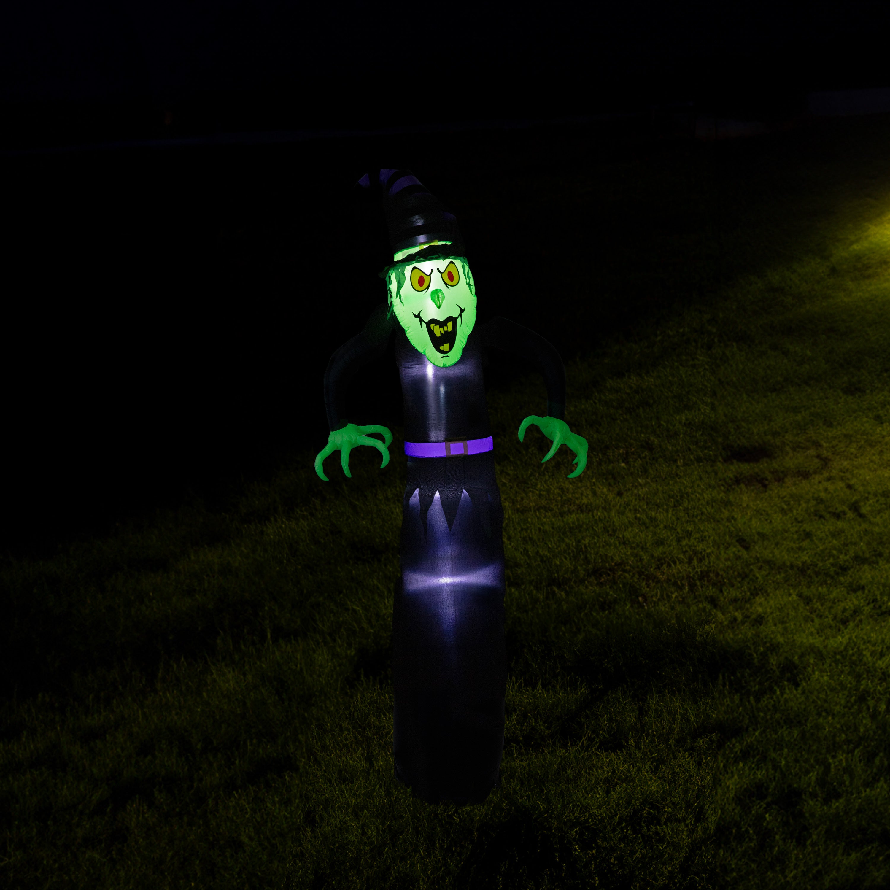 Sunnydaze 8' Winifred the Wicked Witch Inflatable Halloween Decoration - Spooky Outdoor Yard Decor for Halloween Party & Haunted House
