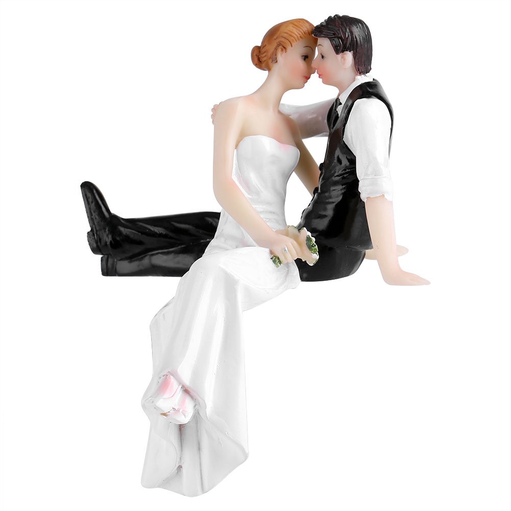 Romantic Wedding Cake Toppers - Bride and Groom Figurines for Wedding Cake Decoration, Elegant Wedding Gift for Couples - Perfect for Anniversary, Engagement & Bridal Shower Celebrations