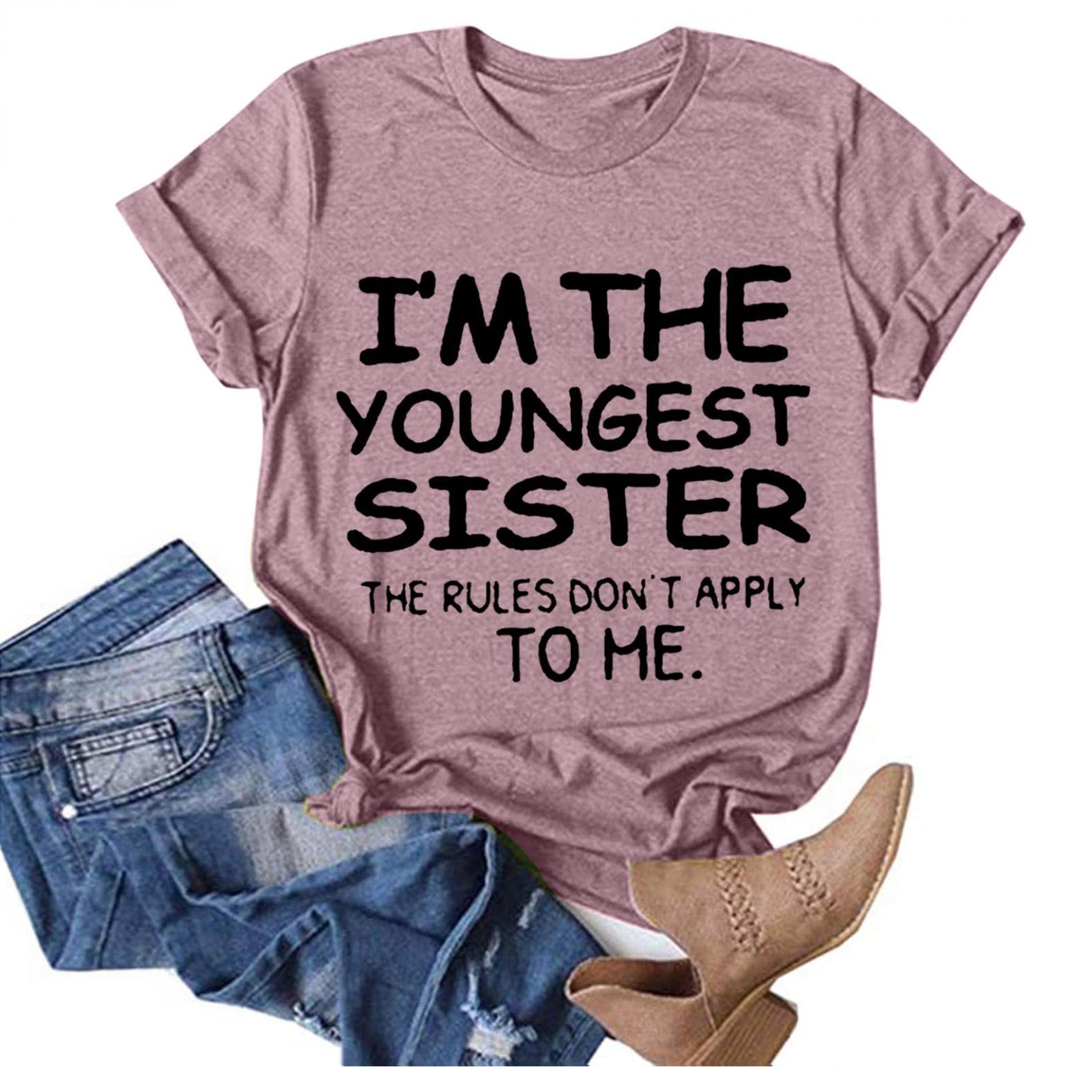 Aayomet Women's Short Sleeve Casual T-Shirts - Letter Print Athletic Tops & Tees for Daily Wear - Perfect for Gym, Running, Yoga and Street Style Fashion