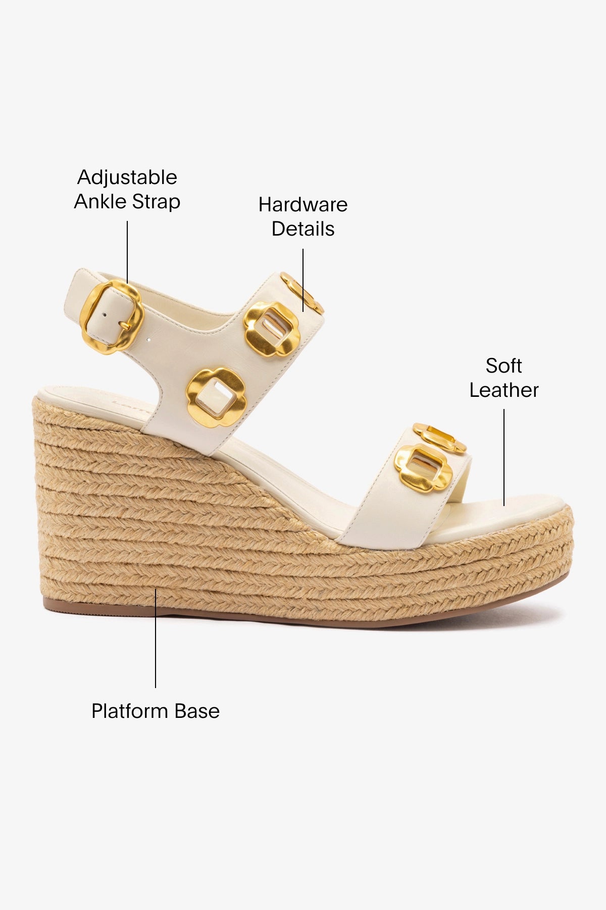 Milan Ivory Leather Espadrilles - Women's Casual Summer Shoes for Beach, Vacation & Everyday Wear