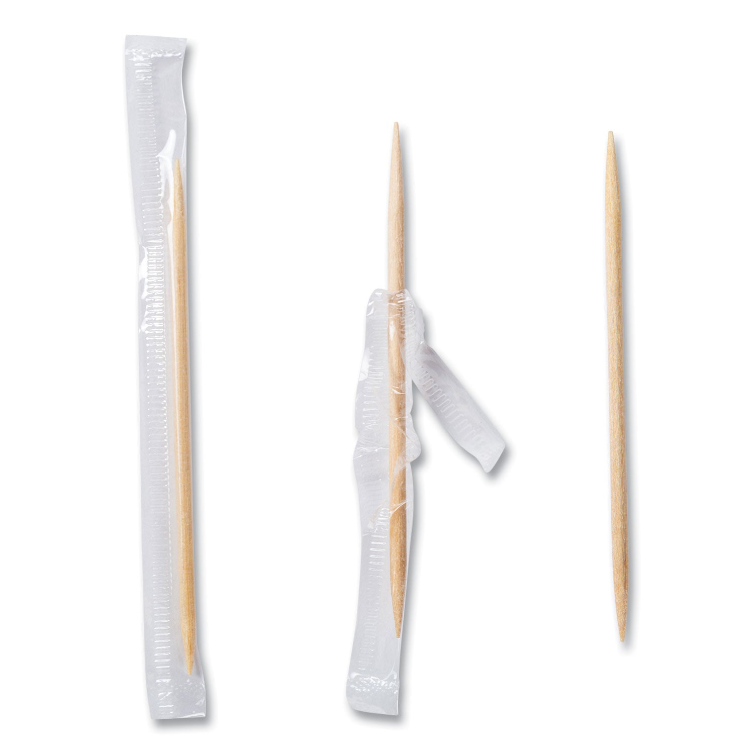 AmerCareRoyal® Natural Round Wood Toothpicks - 2.5 Inch, 1000 Count per Box (Pack of 15 Boxes) | Perfect for Parties, Restaurants & Home Use
