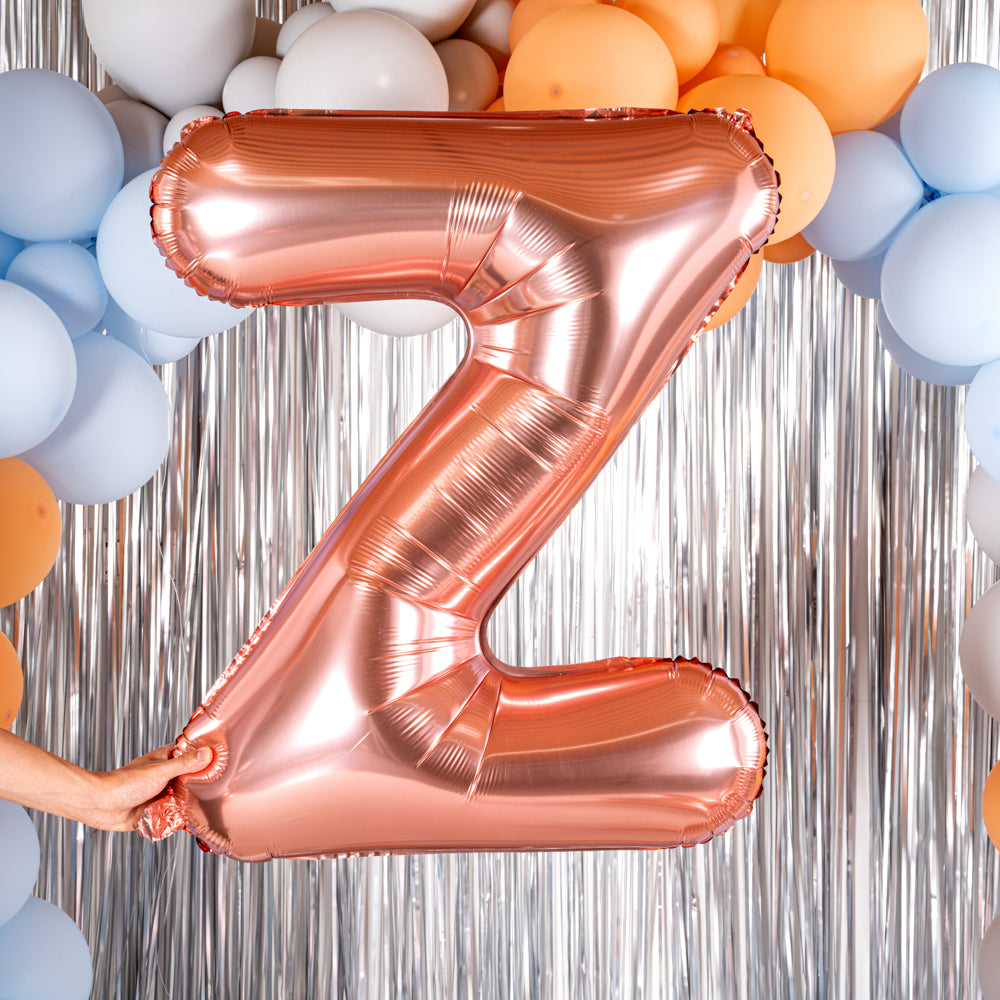Rose Gold Mylar Letter Z Balloon - 40