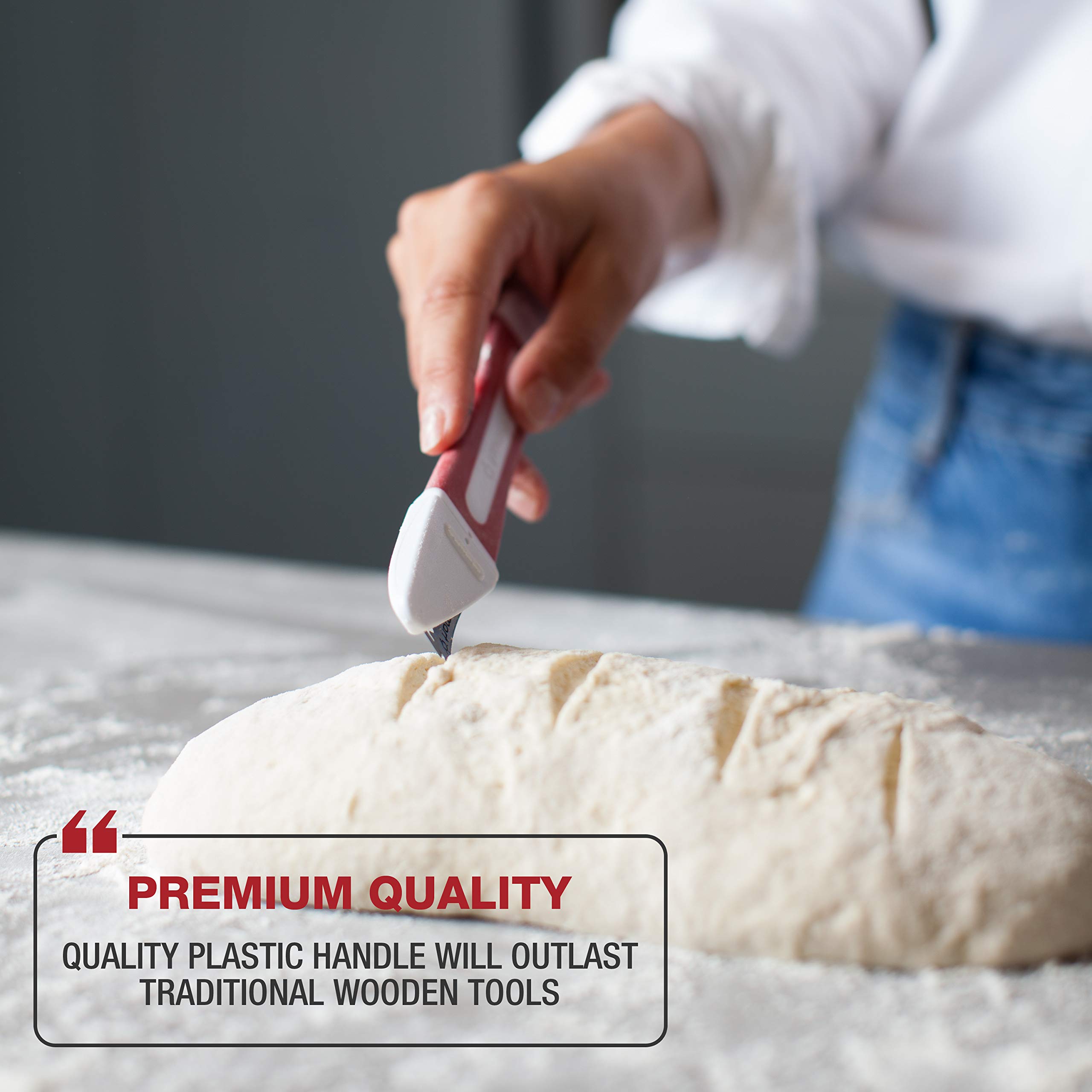 Premium Bread Lame Set - 10 Stainless Steel Blades for Professional Bread Scoring - Essential Dough Scorer Tool for Sourdough, Baguettes & Artisan Bread Baking - Perfect for Home Bakers & Professional Kitchens