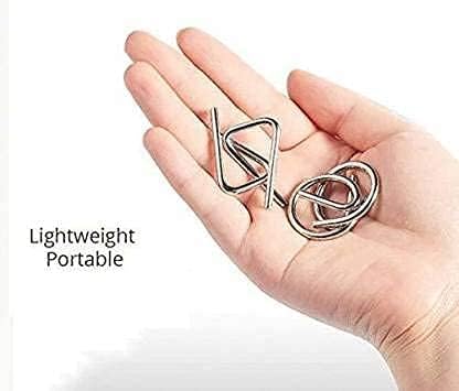 Kunya Kid 6-Piece Metal Wire Brain Teaser Puzzle Set - IQ Challenge Toys for Adults & Kids - Perfect for Gifts, Party Favors, Classroom Prizes - Disentanglement & Logic Game - Great for Family Game Night, Office Stress Relief & Travel Entertainment