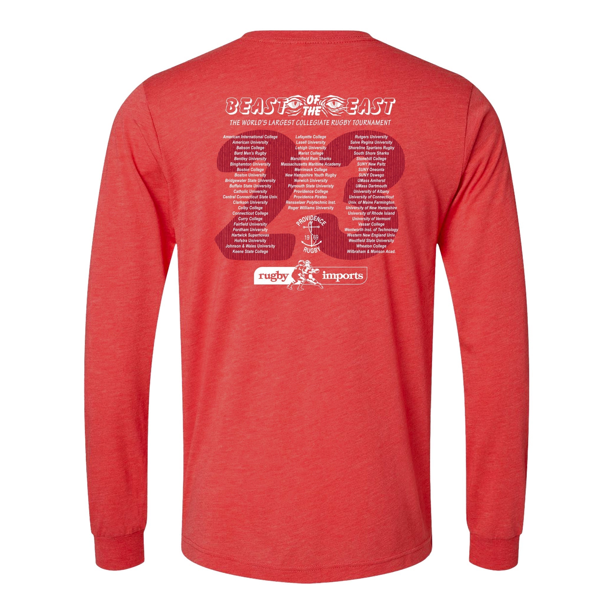 BOE 2023 Men's Rugby Long Sleeve Shirt - Breathable Performance Jersey for Rugby Training & Casual Wear