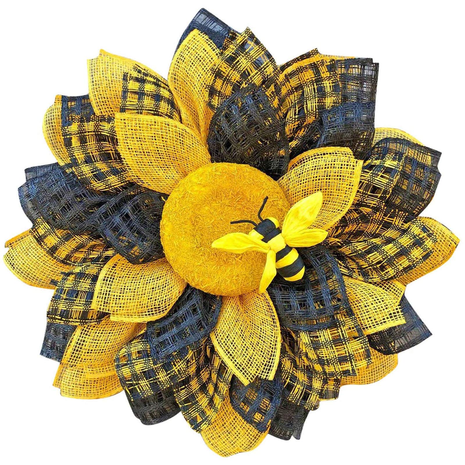 Sunflower Wall Stickers - Yellow Flower & Bumble Bee Peel and Stick Removable Decals for DIY Home Decor | Perfect for Kids Nursery, Bedroom & Living Room Wall Decoration | Easy to Apply & Remove