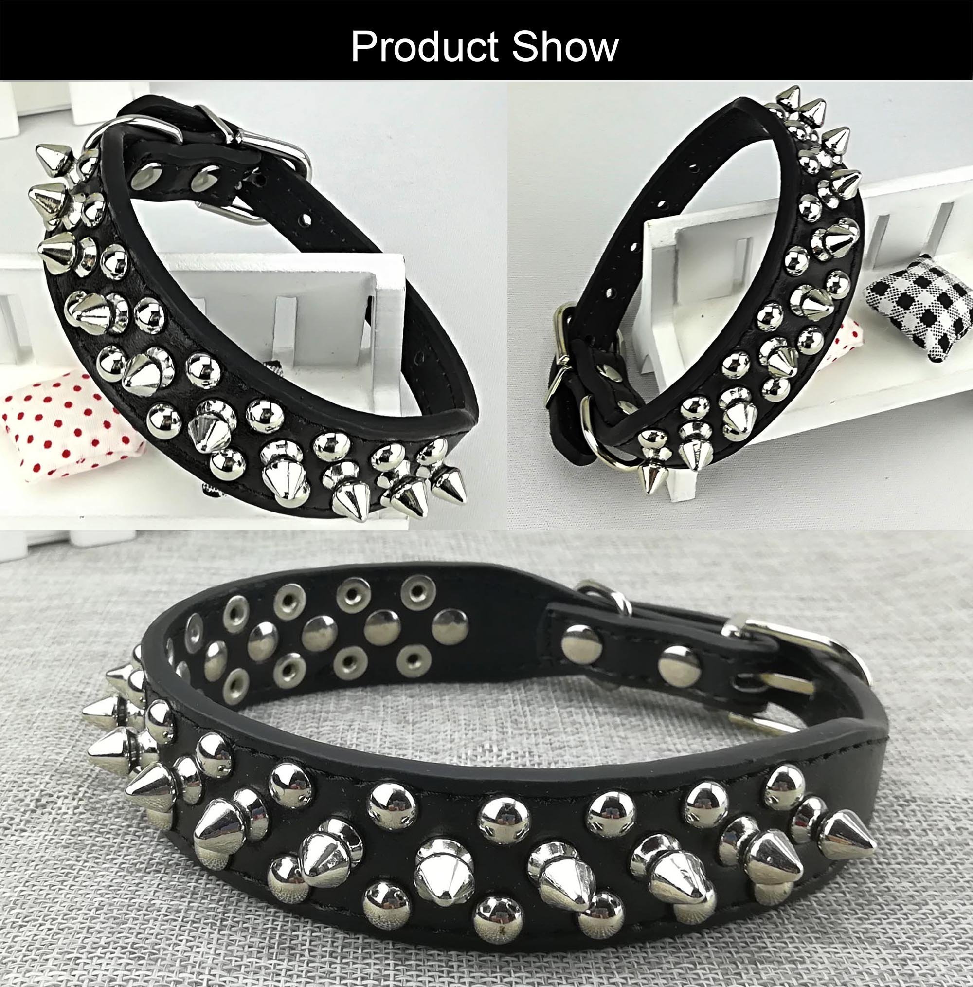 Stylish Punk Studded Dog Collar for Small Medium Large Dogs - Perfect for Training, Walking & Fashion Accessories
