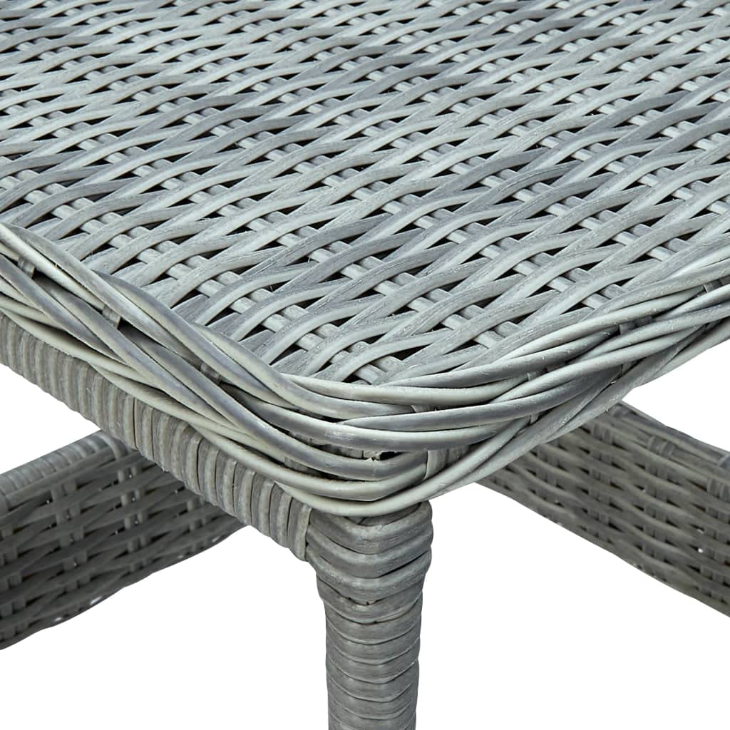 CHARMMA 3-Piece Patio Lounge Set with Weather-Resistant Cushions - Light Gray Poly Rattan Outdoor Furniture (39.2KG) - Perfect for Backyard, Poolside & Garden Relaxation