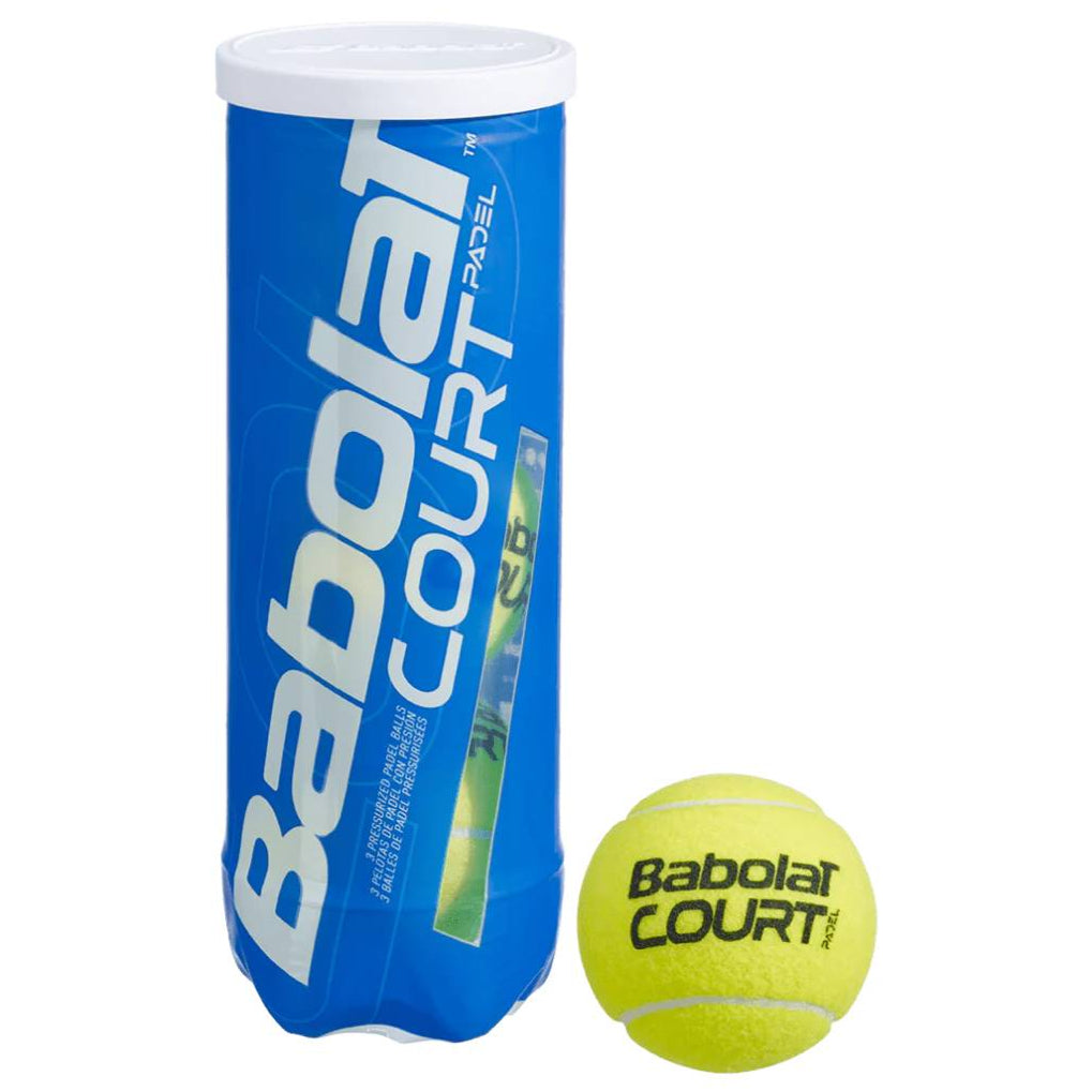 Babolat Court Padel X3 Tennis Balls - 3 Ball Can | Premium Padel & Tennis Balls for Competitive Play & Training