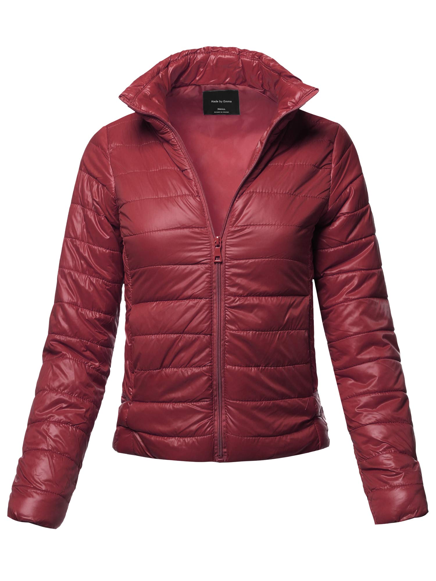 Emma Women's Lightweight Quilted Puffer Jacket - Solid Color Outdoor Sports Coat for Hiking, Running & Casual Wear | Warm Winter Windbreaker for Active Lifestyles