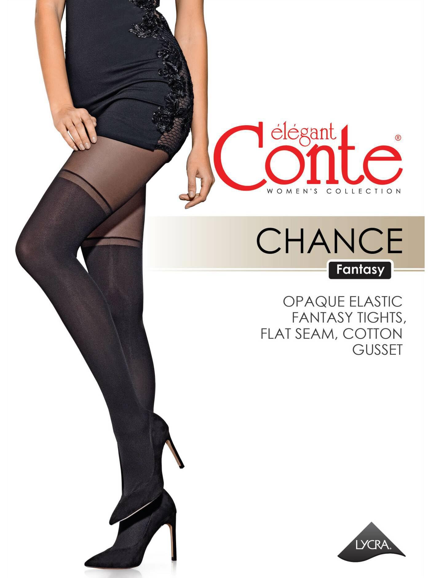 Conte Tights with Stockings - Opaque Imitation Pantyhose 50 Denier for Women | Comfortable & Stylish Legwear for Office, Party & Everyday Wear